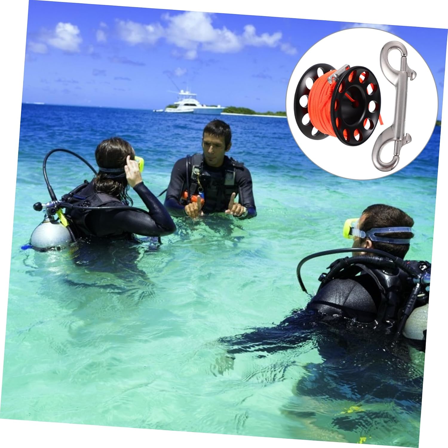 BESTonZON Diving Spool Diving Reel Scuba Dive Reel Scuba Diving Reel Diver Reel Diving Cave Diving Accessories