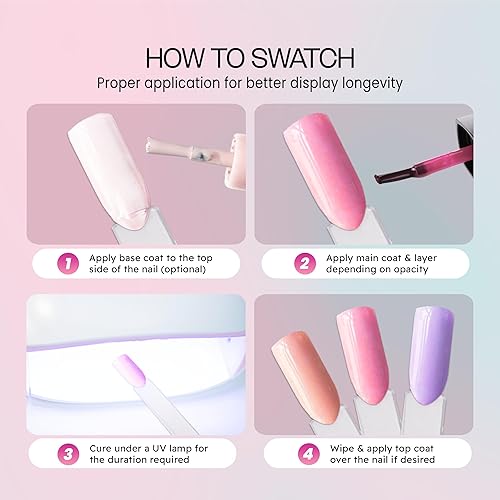 Vista 25 de Beauticom - 10 paletas, 48 puntas de uñas, tablero de exhibición para diseño de arte de uñas, práctica y muestra colores de esmalte de uñas