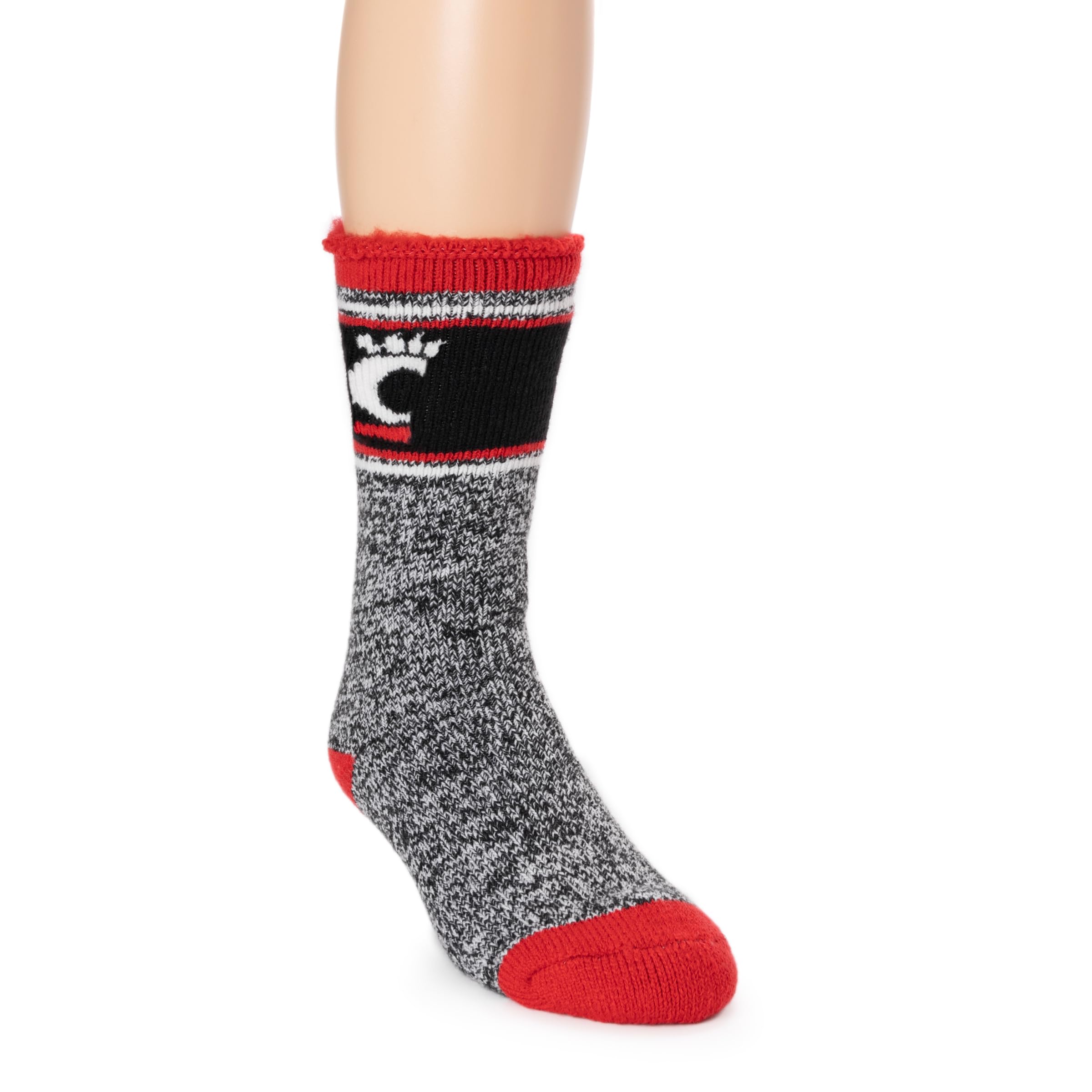 MUK LUKS NCAA Cincinnati Bearcats Game Day Heat Retainer Socks, One Size