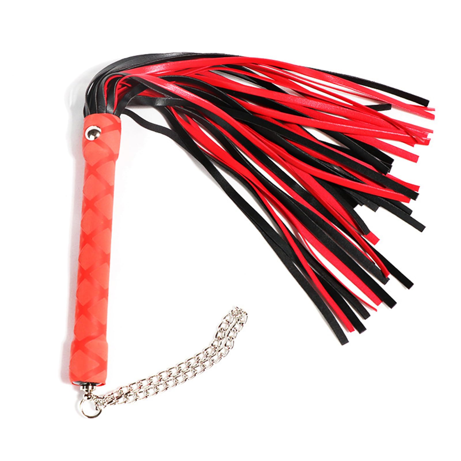 AMIJOUXRed Tassels Riding Whip for Horse, Stylish Leather Cowhide Whips for Horse Riders Trainers, Riding Whip for Horses Training With Comfortable Handgrip for Outdoor Sport