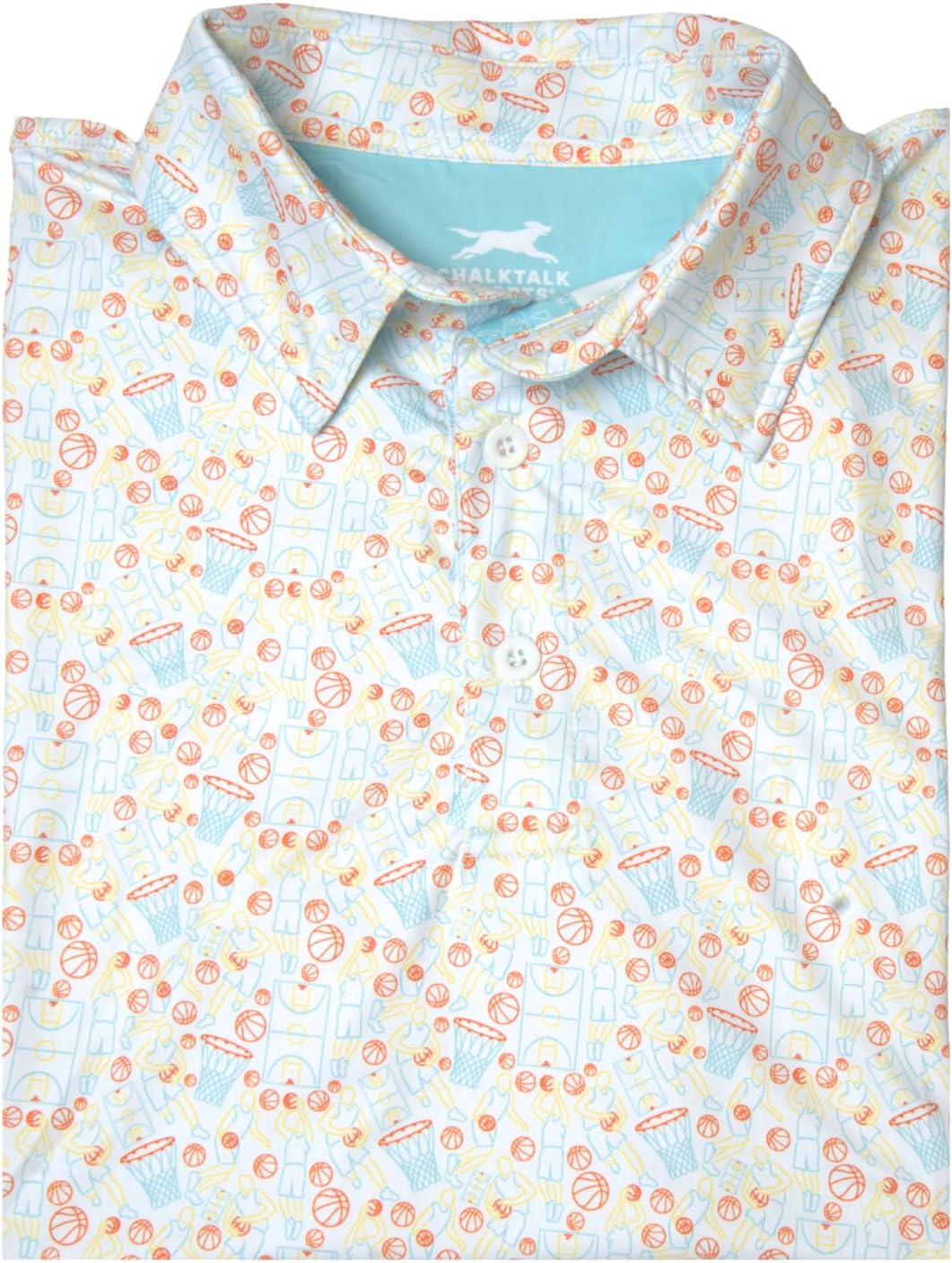 ChalkTalkSPORTS Basketball Short Sleeve Polo Shirts - Mens Basketball Performance Sport Polo - Youth & Adult Sizes