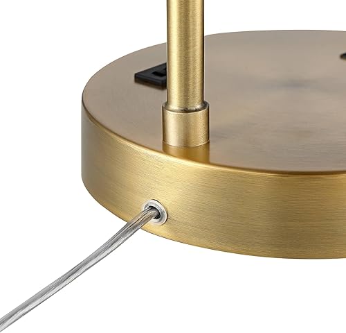 Miniatura 5 de 360 Lighting Colby - Lámpara de mesa moderna de 21 pulgadas con puertos de carga USB A+C y toma de corriente alterna en base de latón, pantalla de