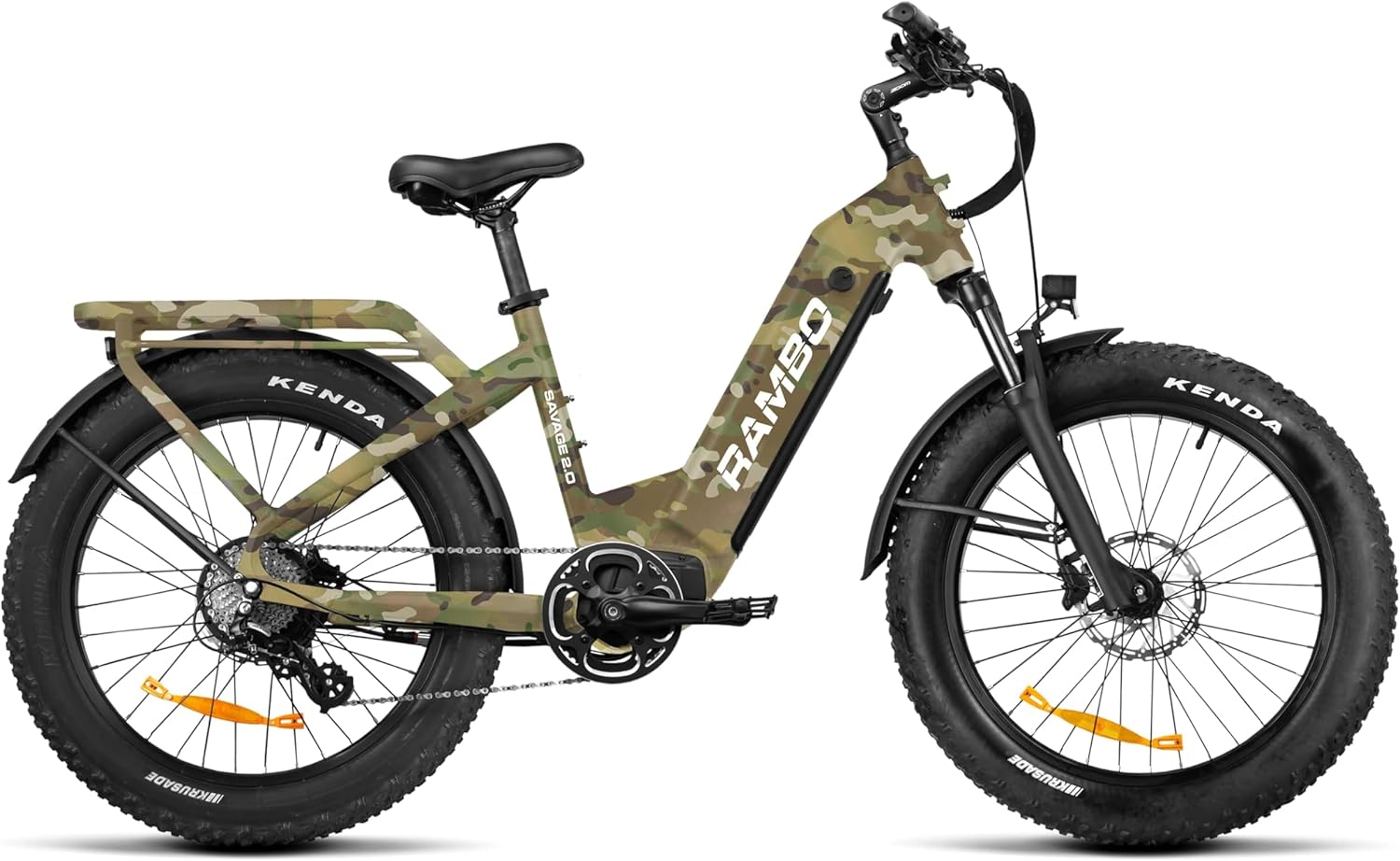 Savage 2.0-Matte Black-20AH Electric Bike, Adjustable Class Settings, 750W-1000W Bafang Hub, Waterproof LCD, Smart Controller, 32MPH, 8 Speed