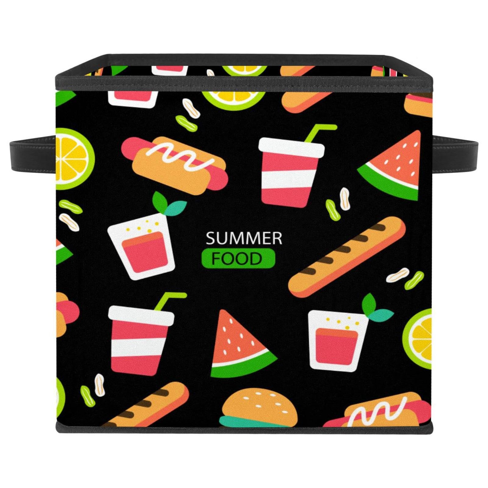 Boîte de rangement pliable en tissu imprimé d'été pour organiser vos vêtements