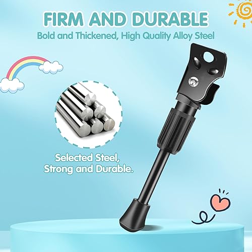 Miniatura 9 de LEICHTEN Soporte de bicicleta para niños no ajustable para ruedas de 1214161820 pulgadas, soporte de bicicleta de un solo lado, soporte trasero para