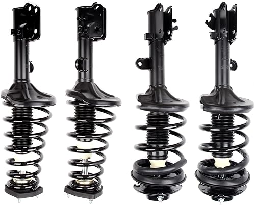 Par de puntales y amortiguadores delanteros y traseros compatibles con 2005-2009 para Hyundai Tucson, 2005-2010 para Kia para Sportage Conjunto