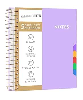 ୨୧ みさページ୨୧ Amazon.com : CAGIE Spiral Notebooks for School Work with