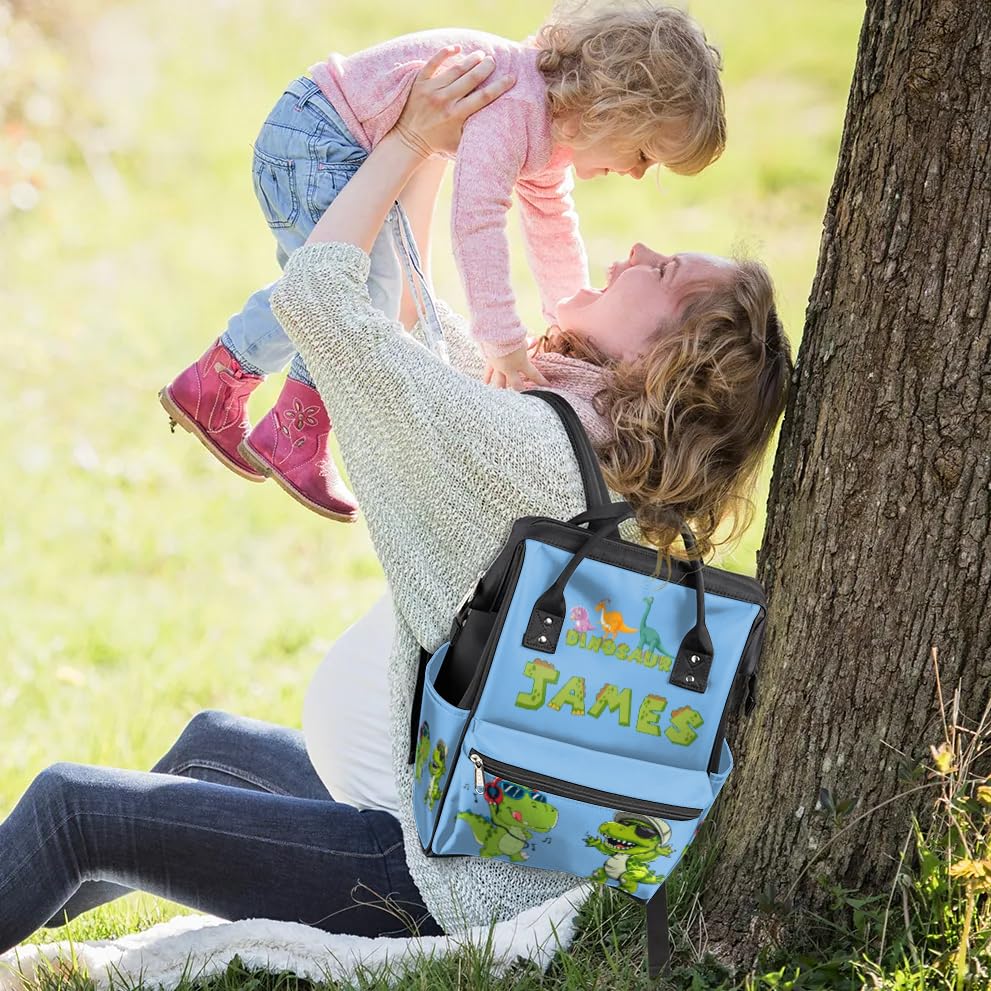 Image of Dinosaur Diaper Backpack for Baby Boys