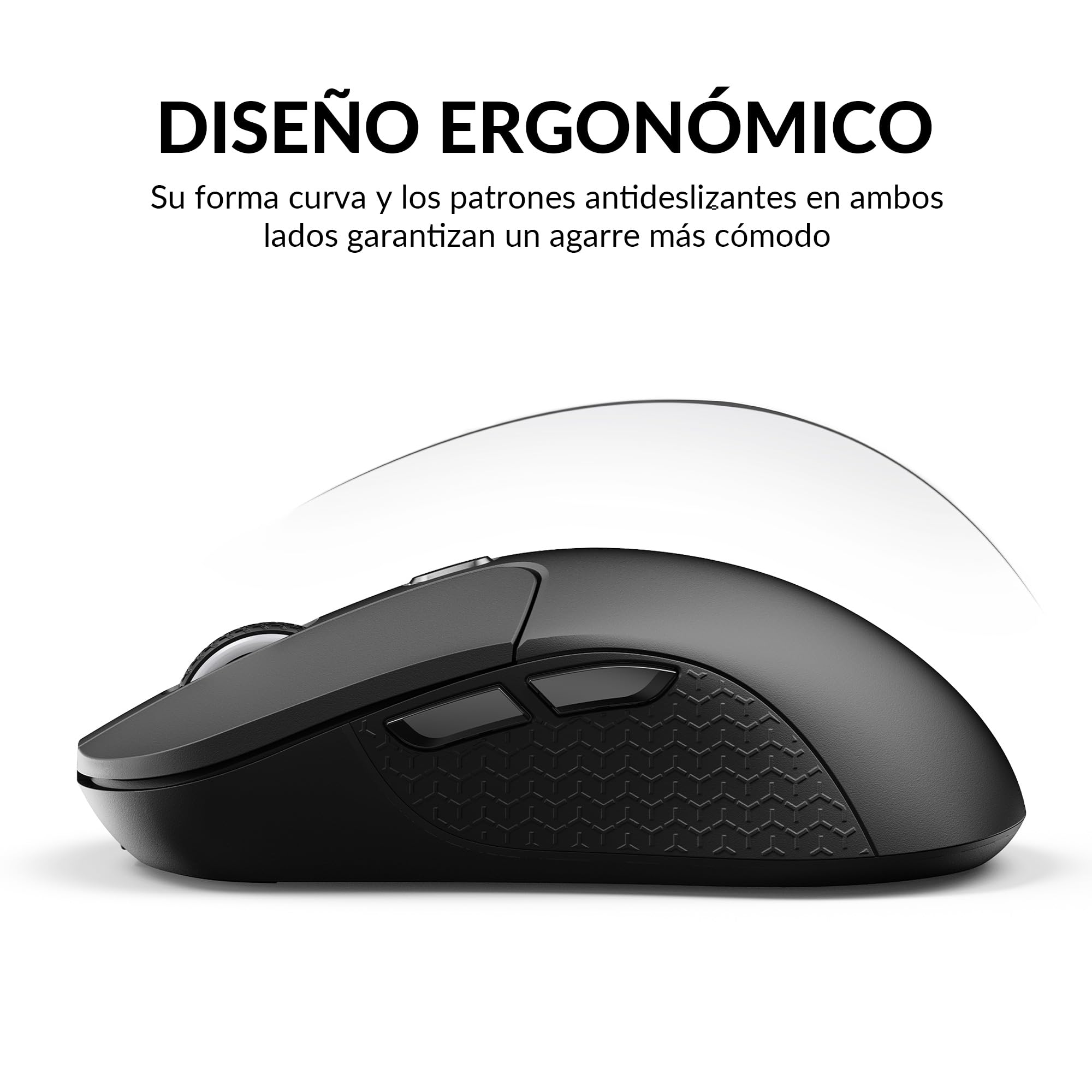 Keychron M3 Ratón Inalámbrico Programable, 2.4 GHz/Bluetooth 5.1 / USB-C, Sensor PAW3395, 26.000 dpi, Retroiluminación RGB, Ultraligero (79 g), Diseño ergonómico, Ratón Gaming para PC y Mac – Negro
