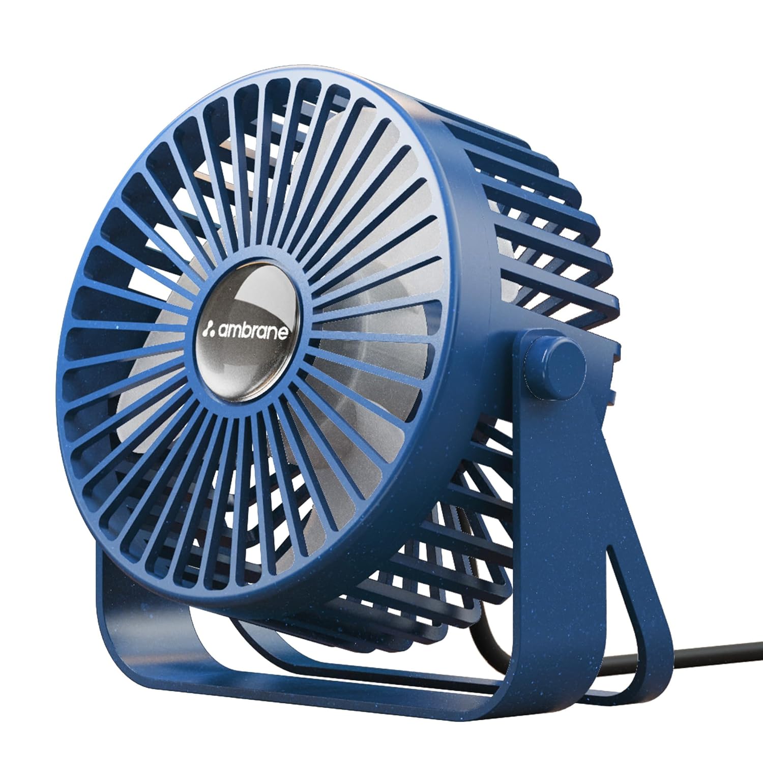 AMBRANE USB Desk Fan, 360° Rotatable Portable Mini Fan | 3 Cooling Modes, Noiseless comfort | Strong Airflow Table Fan for Home, Office, Car, Travel | USB Powered via Laptop/Charger/Power Bank – Blue AMBRANE USB Desk Fan, 360° Rotatable Portable Mini Fan | 3 Cooling Modes, Noiseless comfort | Strong Airflow Table Fan for Home, Office, Car, Travel | USB Powered via Laptop/Charger/Power Bank – Blue