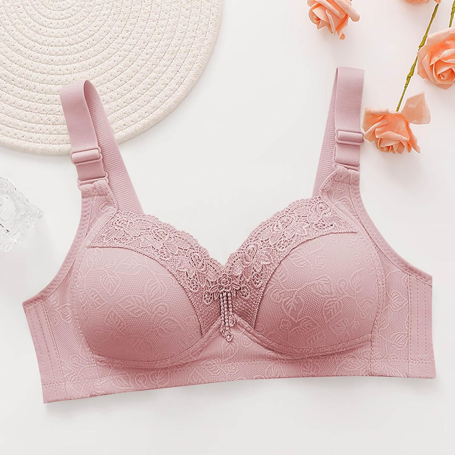 Daisy Bras for Women No Underwire Push Up Bralette Everyday Wear Soft Comfort Wire Free Full Support Bra