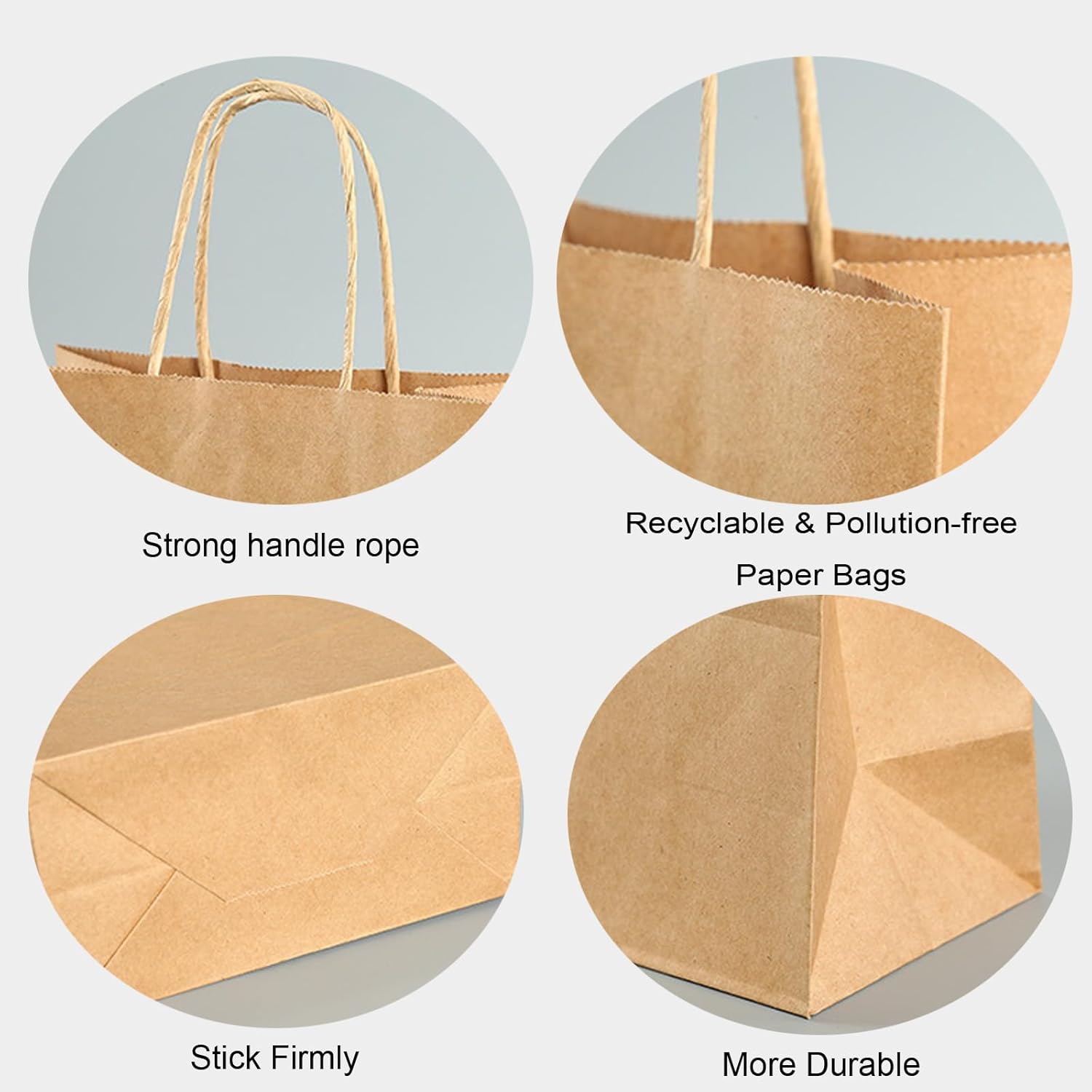 Rxsdeni 120 Pieces Paper Gift Bags with Handles, 5.9"x3.15"x8.26" Small Kraft Paper Party Favor Bulk Rainbow Goodie,8 Different Senior Color Bags Multiple Uses (8 Colors) - Image 4