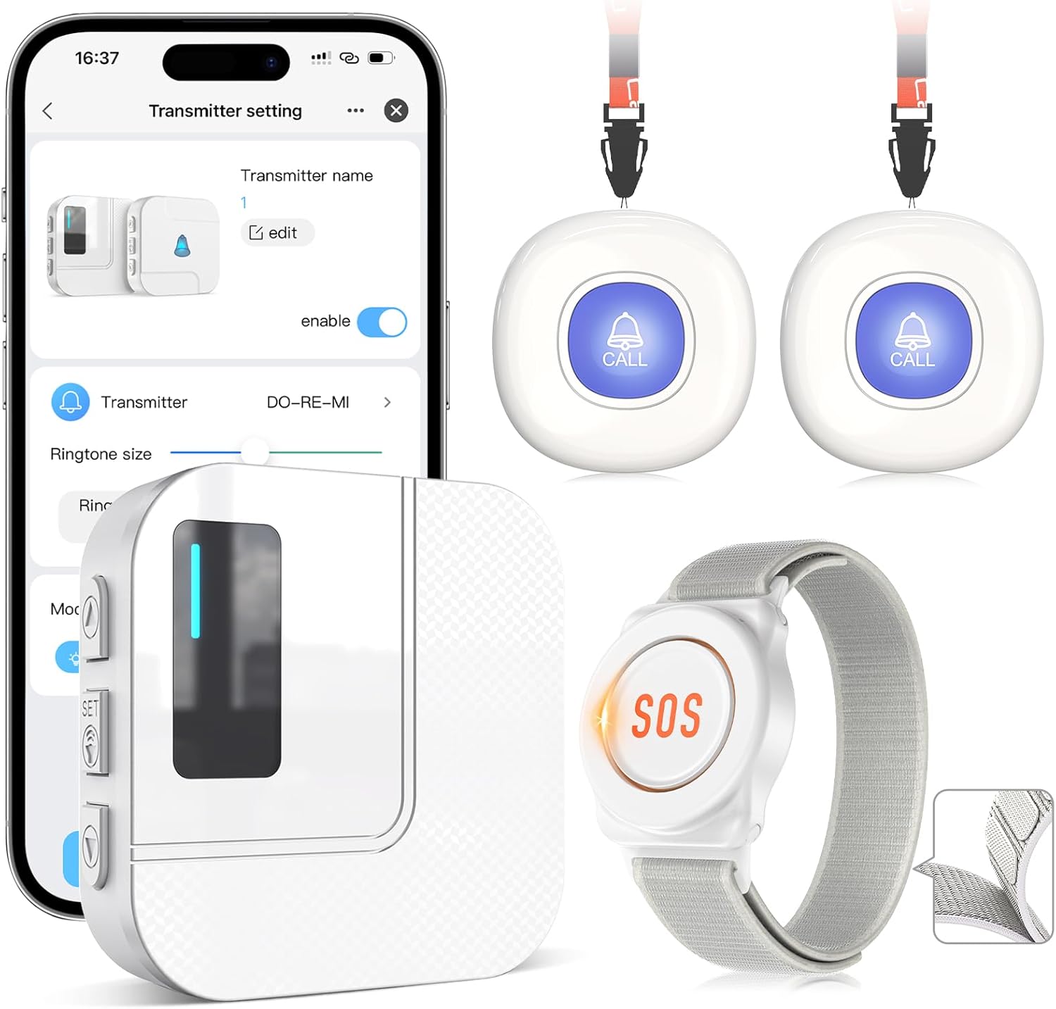 Wireless Caregiver Pager & Emergency Alert Button for Seniors Wireless Caregiver Pager & Emergency Alert Button for Seniors