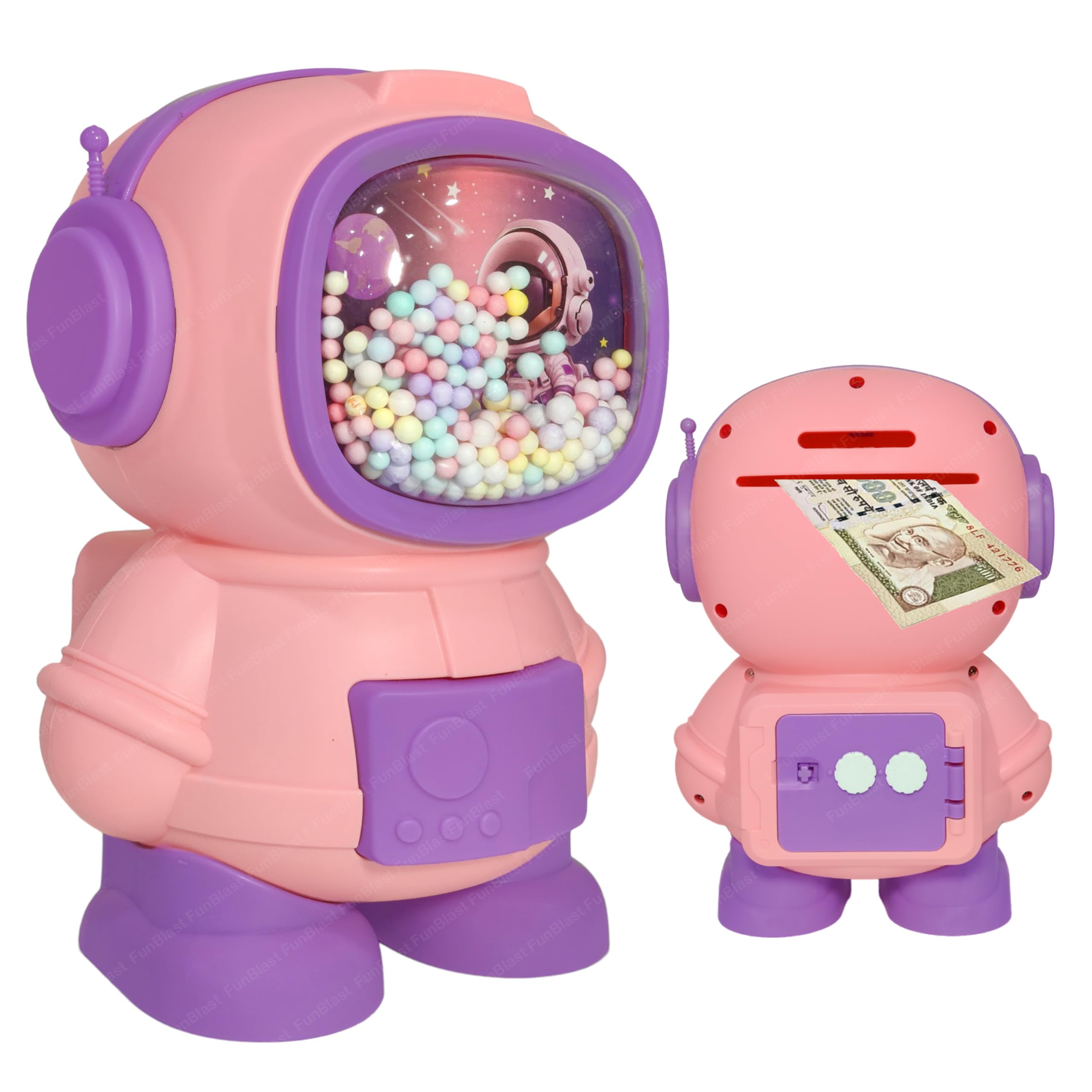 FunBlast Piggy Bank – Astronaut Shaped Coin Box for Kids, Money Bank for Kids, Plastic Piggy Bank for Kids, Money Box for Kids, Coin Box with Password Lock, Best Return Gifts for Kids (Pink) (B0D7VSQ25B) Amazon Price History, Amazon Price Tracker