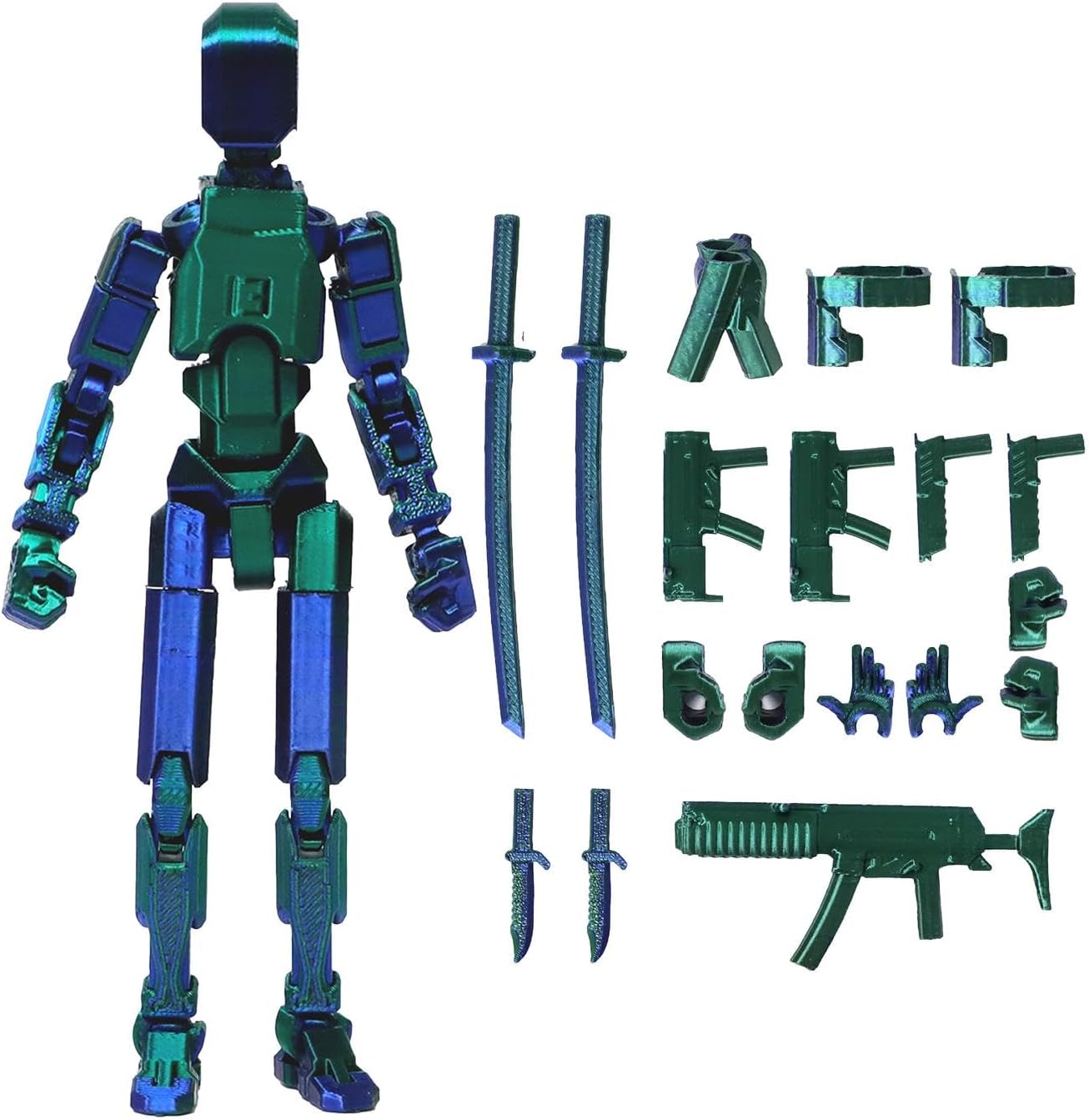 Amazon Nabucery アクションフィギュアロボットアクションフィギュア 3D プリント多関節可動 13関節可動の3Dダミー人形