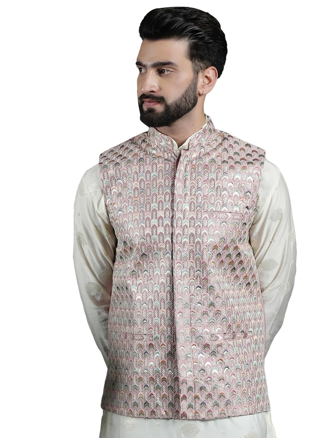 sojanya (Since 1958 PLUS Men's Sequinned Kurta for Holi & Eid-picture-33