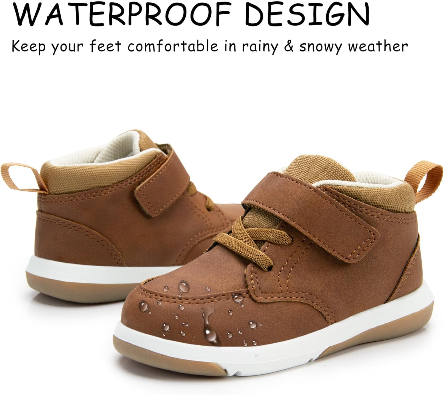 SKYWHEEL Toddler Shoes Boys Ankle Support Boots High Top Casual Stain Resistant Sneakers for Fall Winter and Spring - Image 7