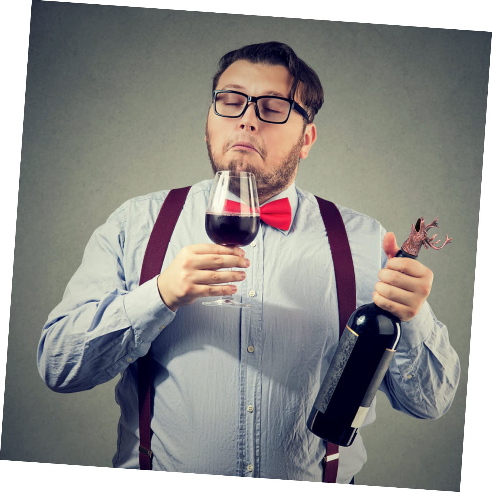 NAMOARLY Chic Spouts Stopper Elk Wine Bottle Plug Creative Craftsmanship Rustless for Everyday Use