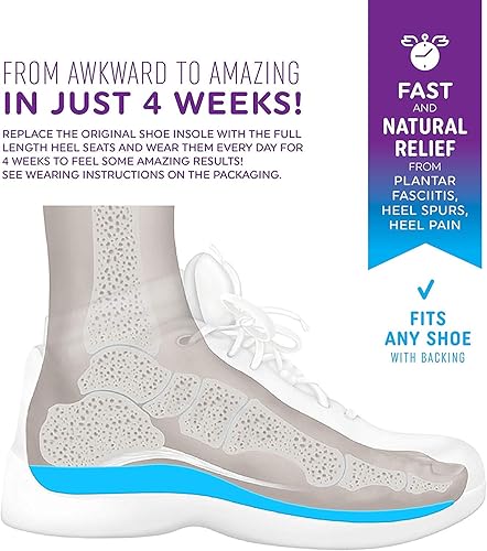 Miniatura 4 de Heel That Pain Plantillas Seats con suela de arco alto para fascitis plantar, espolones de talón y dolor de talón con tecnología Fascia-Bar,