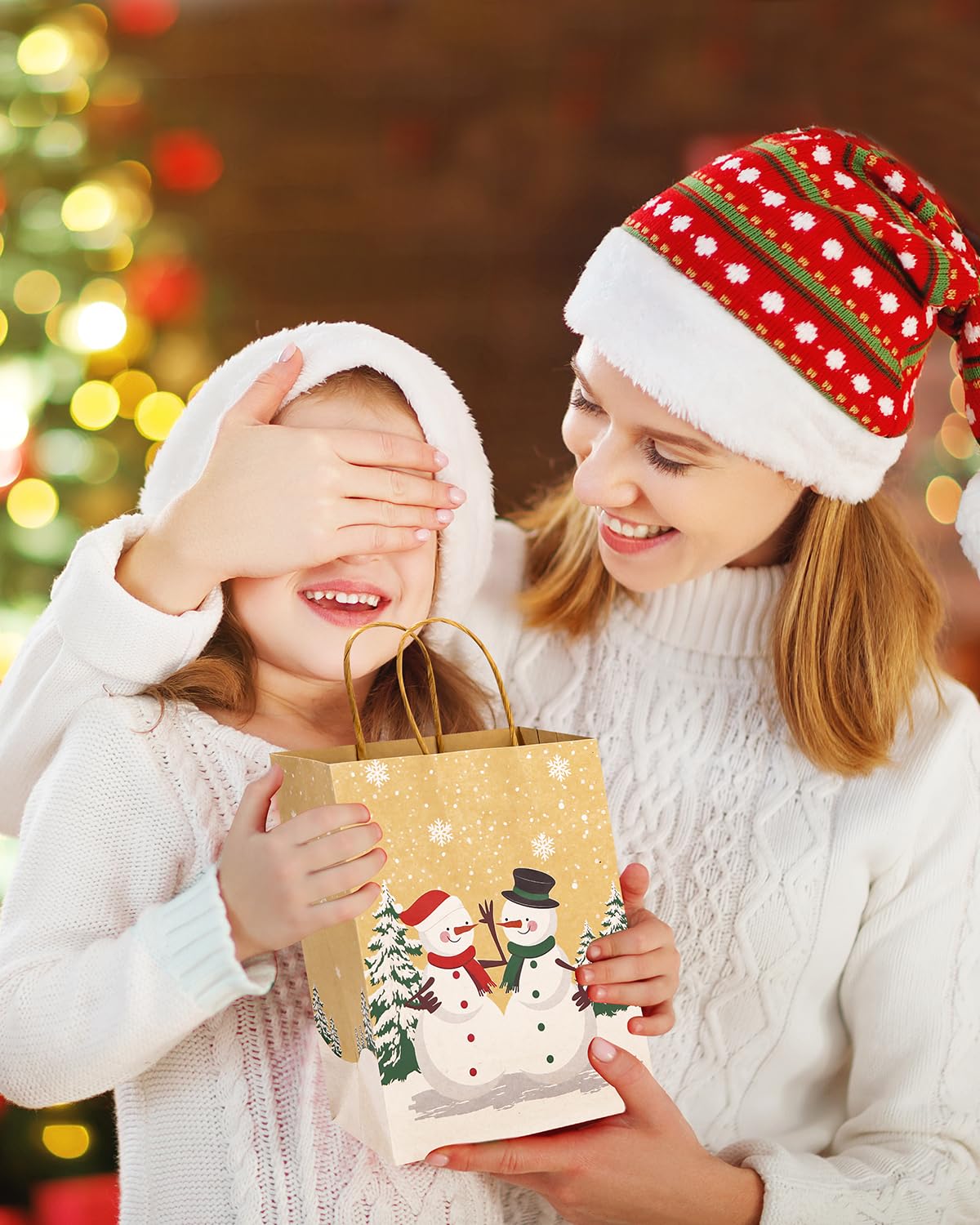 25Pcs Shopping Sacchetti Di Carta Da Regalo Con Manici - Foto 10