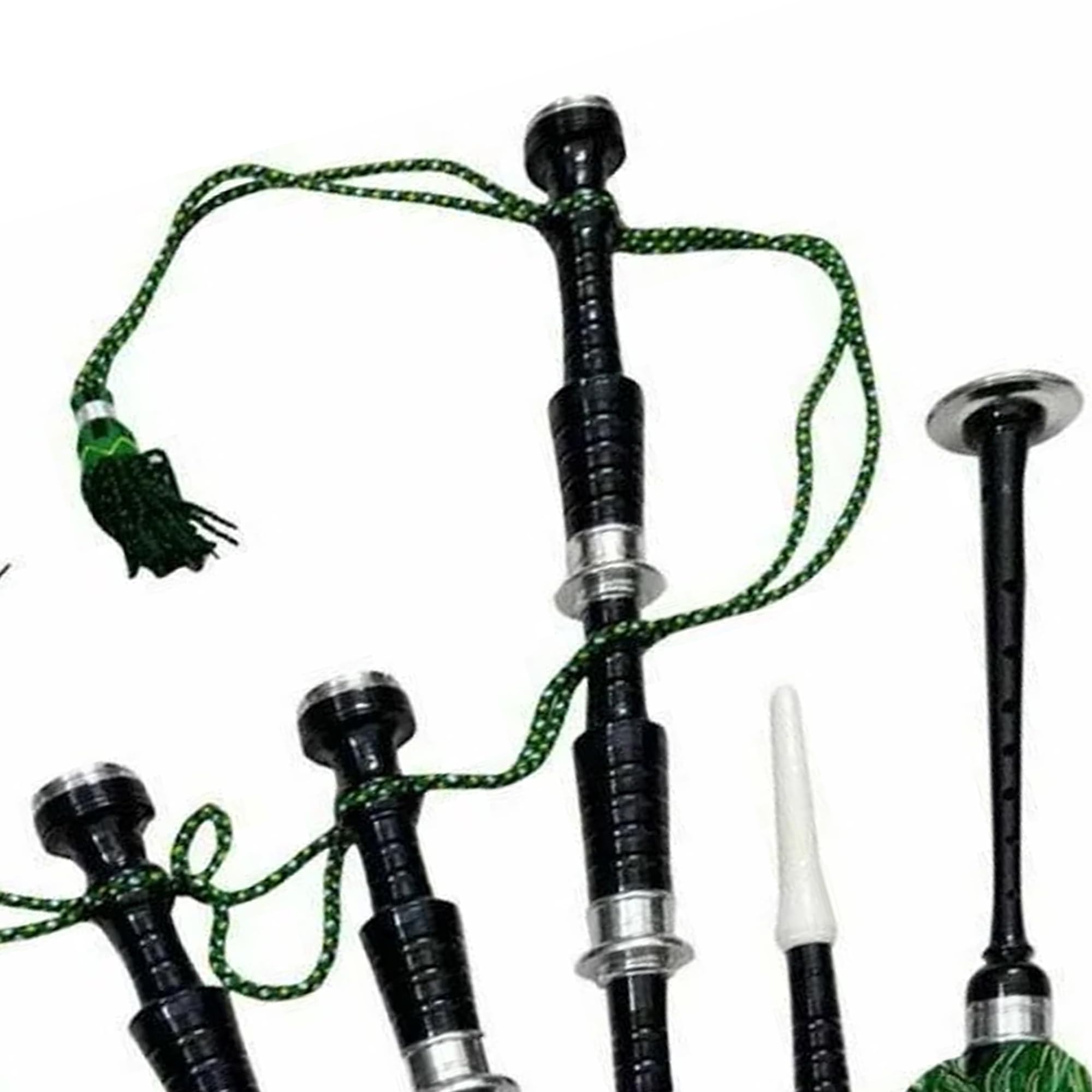 Dudelsack-Set aus Palisanderholz, naturfarben, traditioneller schottischer Hochland-Dudelsack, inklusive Zubehör, Tragetasche, spielbarer Dudelsack
