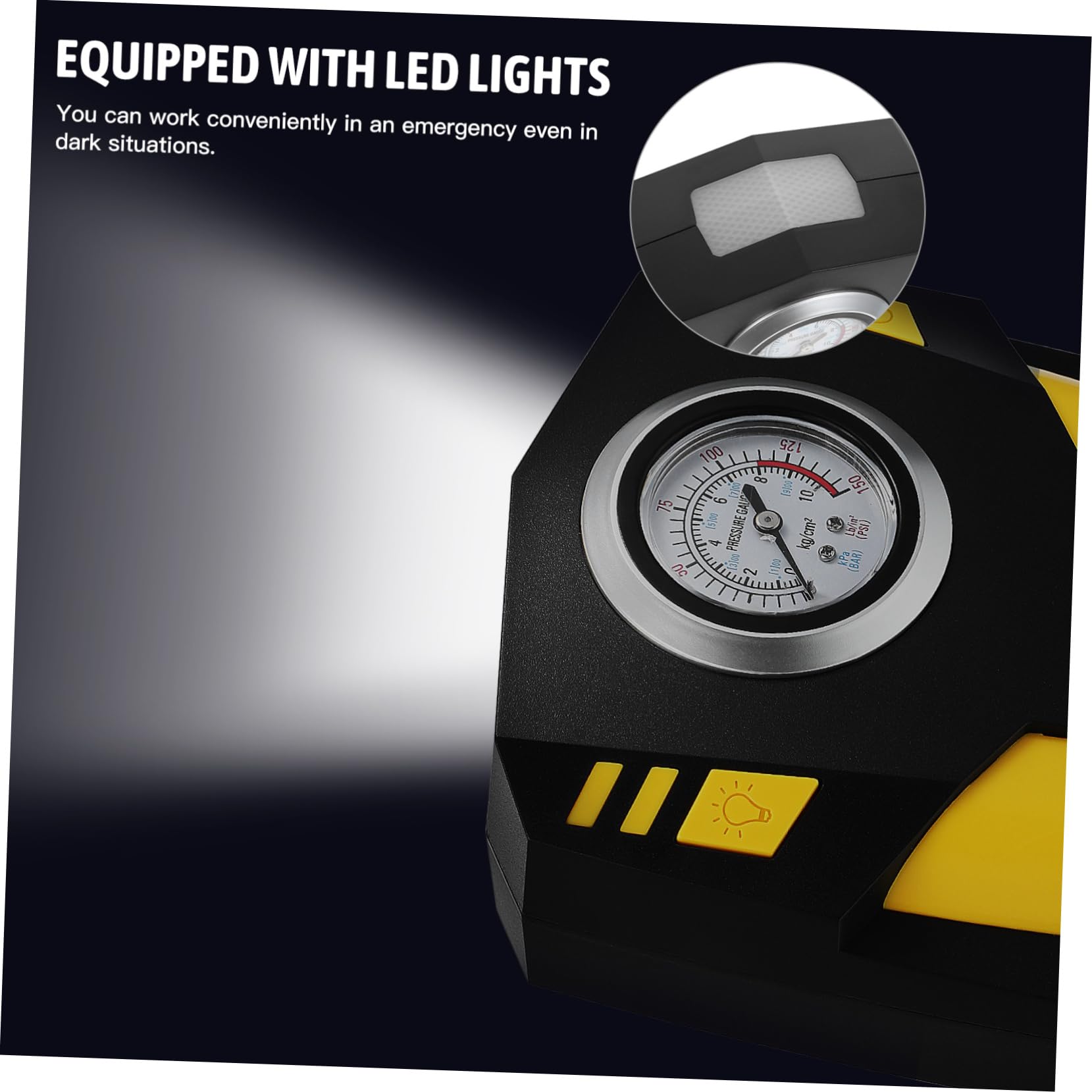 Compresseur D'air Portable LED Abs, pour Pneus de Voiture