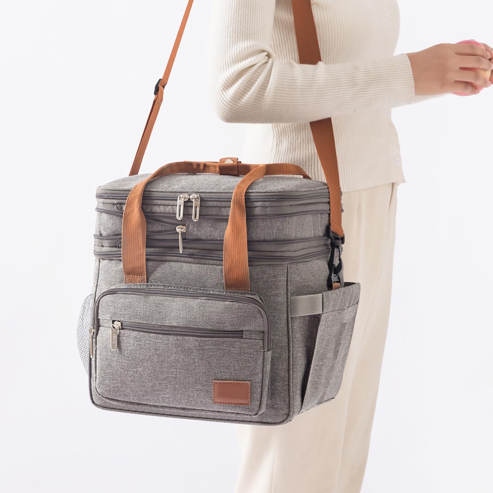 Grand sac isotherme de voyage, glacière portable, isotherme et souple, pliable, pour pique-nique, plage, travail, voyage, 18 l