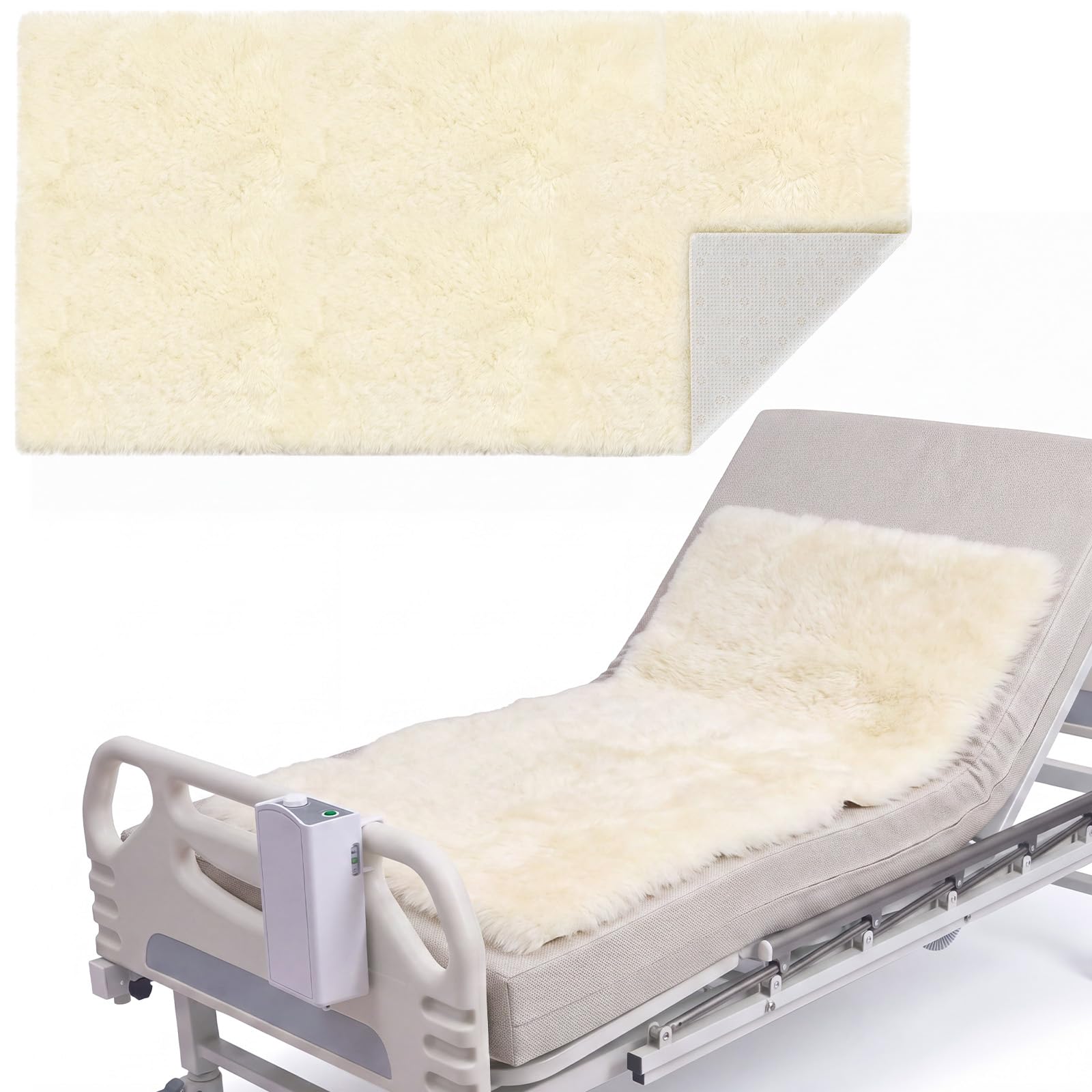 Chumia Medical Sheepskin Pads for Preventing Bedsores, Beige, 30 * 60in