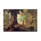 Maxfield Parrish Wall Art Prints Paintings Poster Dreaming 1928 Canvas Wall Art Picture Prints Hanging Photo Gift Idea Decor Homes Artworks Unframe 12x18inch(30x45cm)