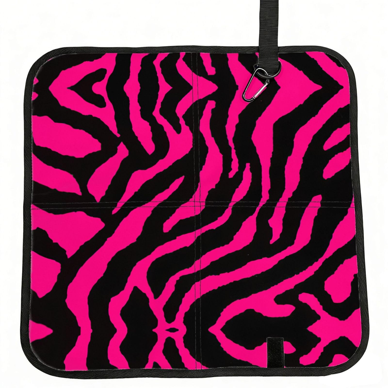 KAPPTYY Zebra Tiger Leopard pink Printed Bleacher Seat Cushion PE Foam Filling, Foldable Sitting Pad for Concert Stadium Events