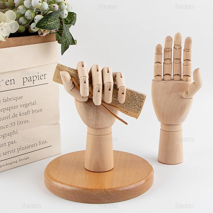 Maniquí de Mano de Madera 7 Pulgadas para Dibujo Artístico miniatura 7