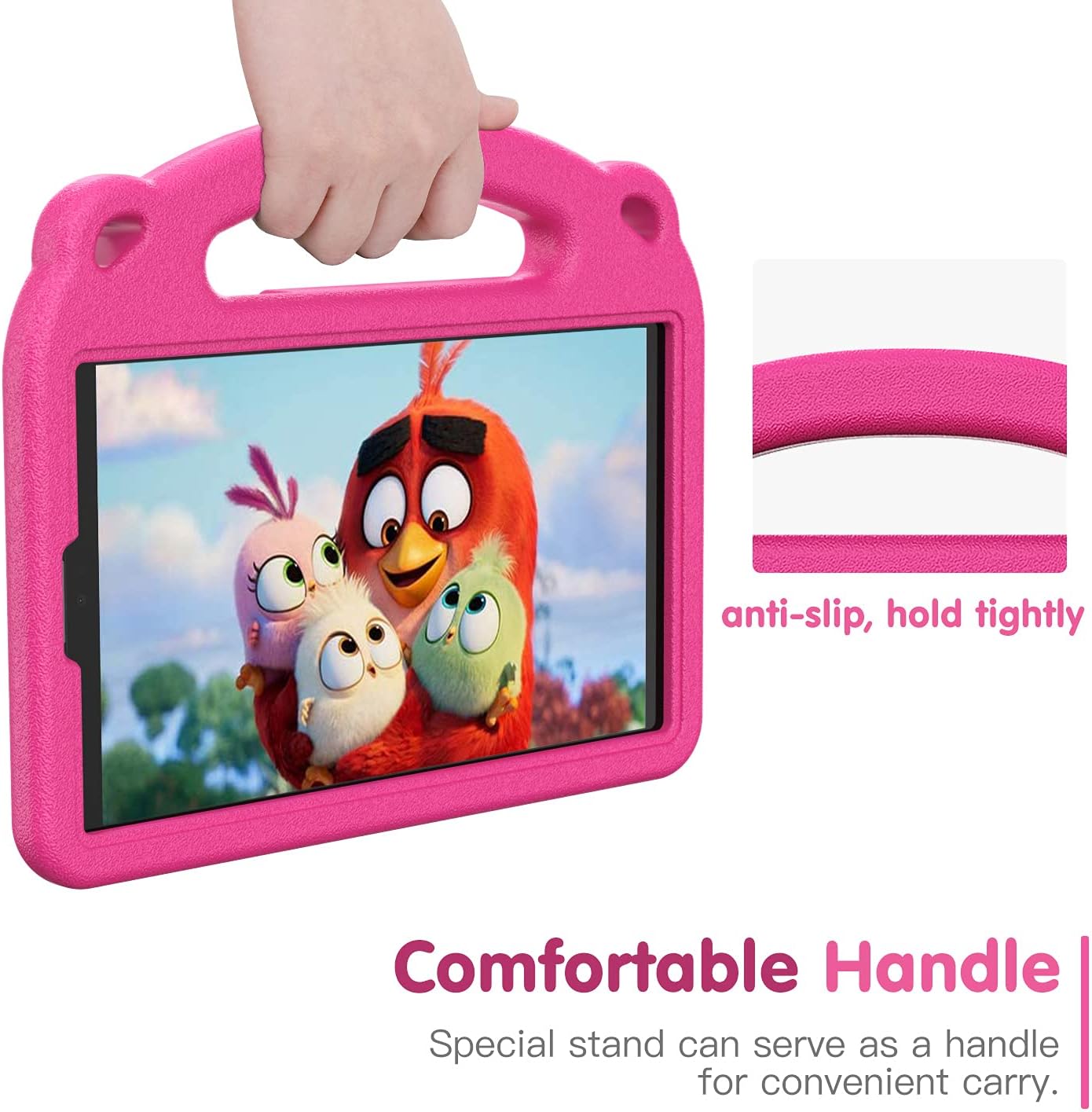 TiMOVO Kids Case for Samsung Galaxy Tab A7 Lite Tablet (SM-T220/T225/T227), Galaxy Tab A7 Lite Case for Kids, Lightweight Handle Stand Kids Friendly Cover fit Galaxy Tab A7 Lite 8.7 2021, Magenta