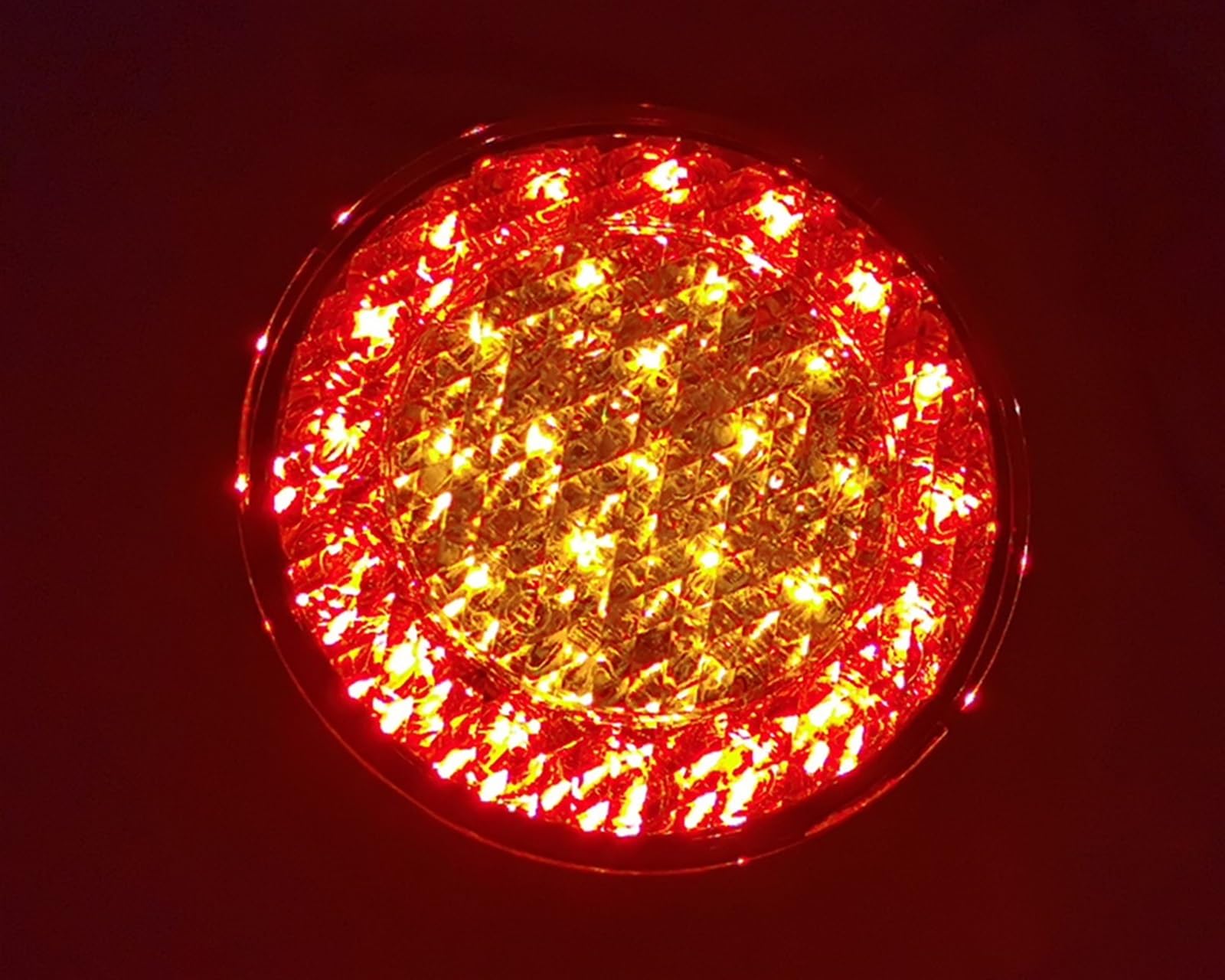 Indicador Retrovisor Remolque Camión Autobús Parada Coche Señal De Giro, Luz Trasera 2x E4 95mm, Luces Traseras Redondas Alto Brillo 12V LED Roja Ámbar Giro Intermitentes