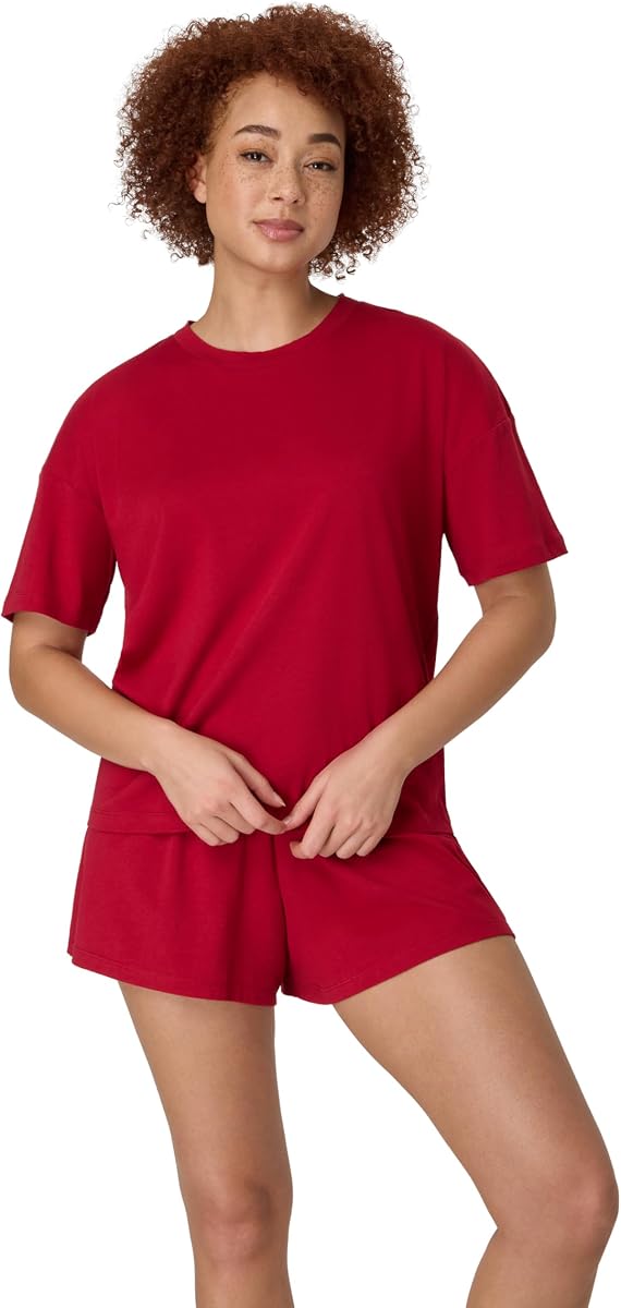 Hanes Conjunto de pijama para mujer, conjunto de pijama cómodo para mujer, ropa de estar por casa Originals SupertSoft, camiseta y pantalones cortos para dormir