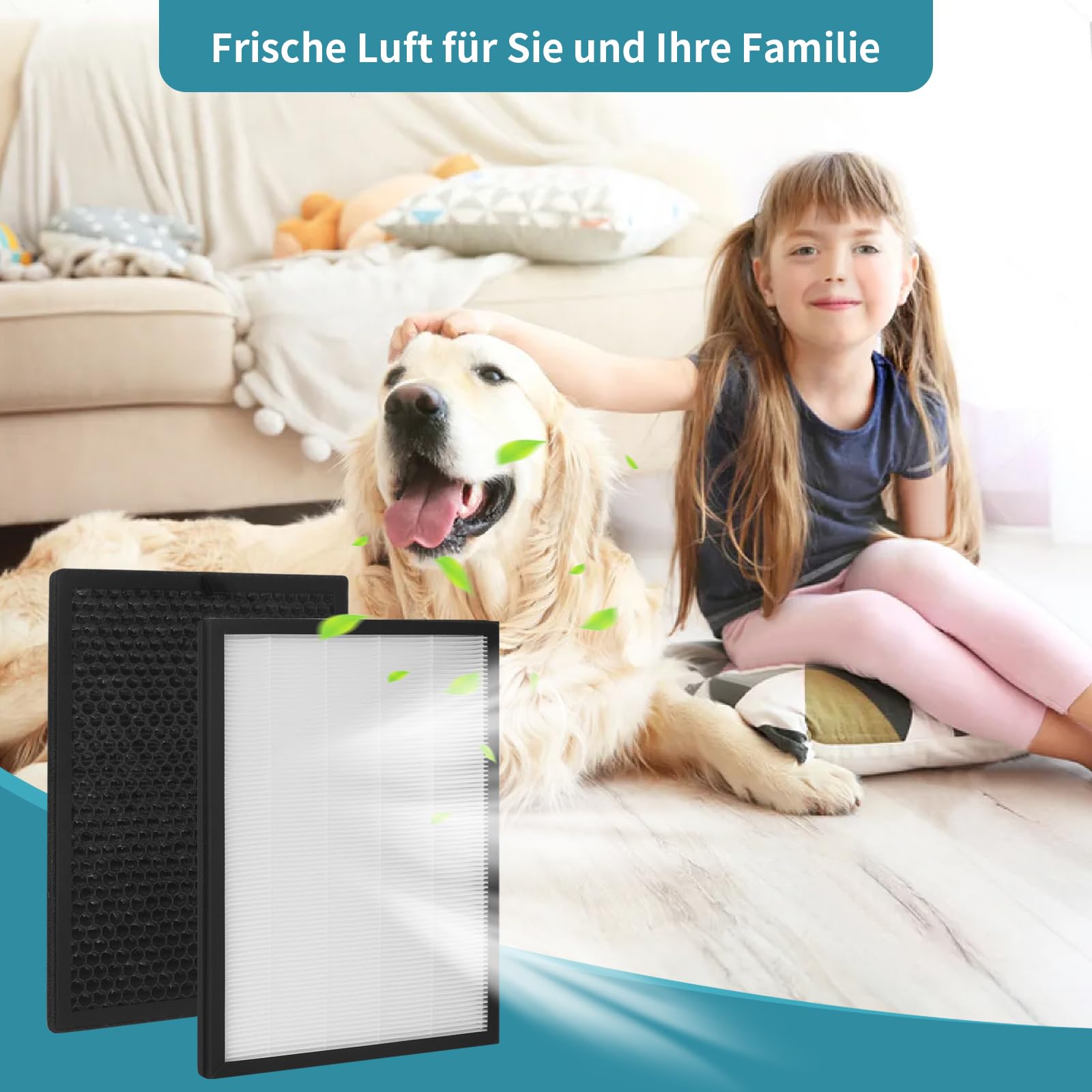 Awinker Set di filtri per purificatore d'aria per Philips AC1215, AC1217, AC1214/10, AC2729/10, filtro di ricambio compatibile con Philips FY1410/30, FY1413/30, Series 1000,1 filtro HEPA e 1 filtro ai