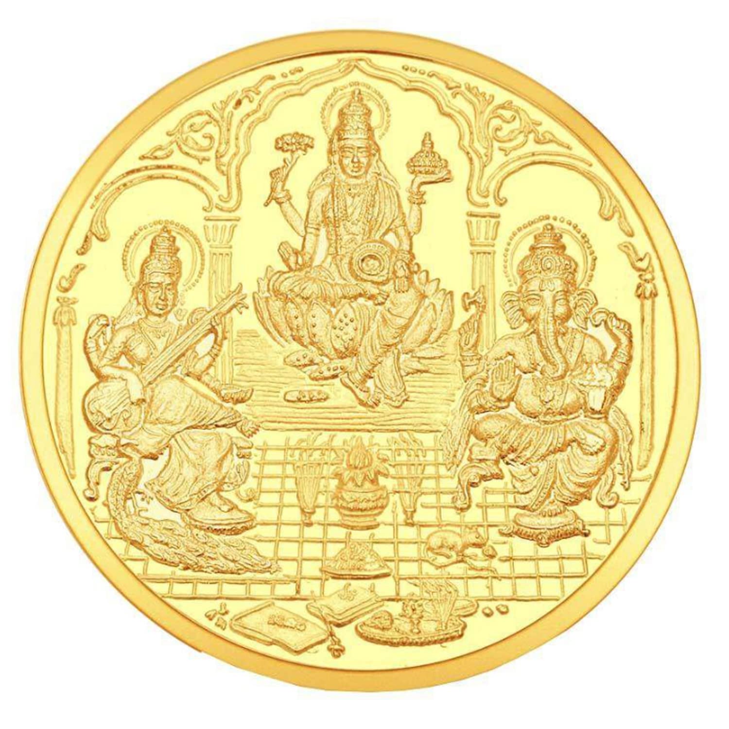 Ananth Jewels BIS Hallmarked Pure Silver Coins 10 gram Gold Plated