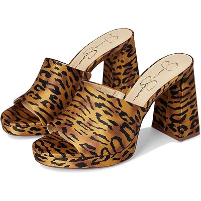 Jessica Simpson Kameena Mule Platform Sandals natural tiger print