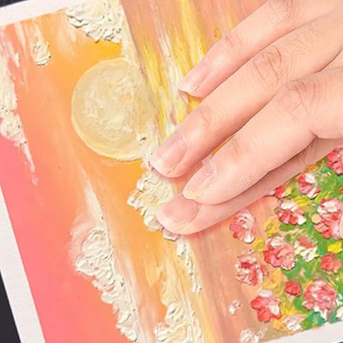 Miniatura 6 de qianshan Pasteles suaves al óleo, juego de 12 piezas de 6 colores surtidos, no tóxicos, textura suave, lápices de aceite vibrante y cremoso,