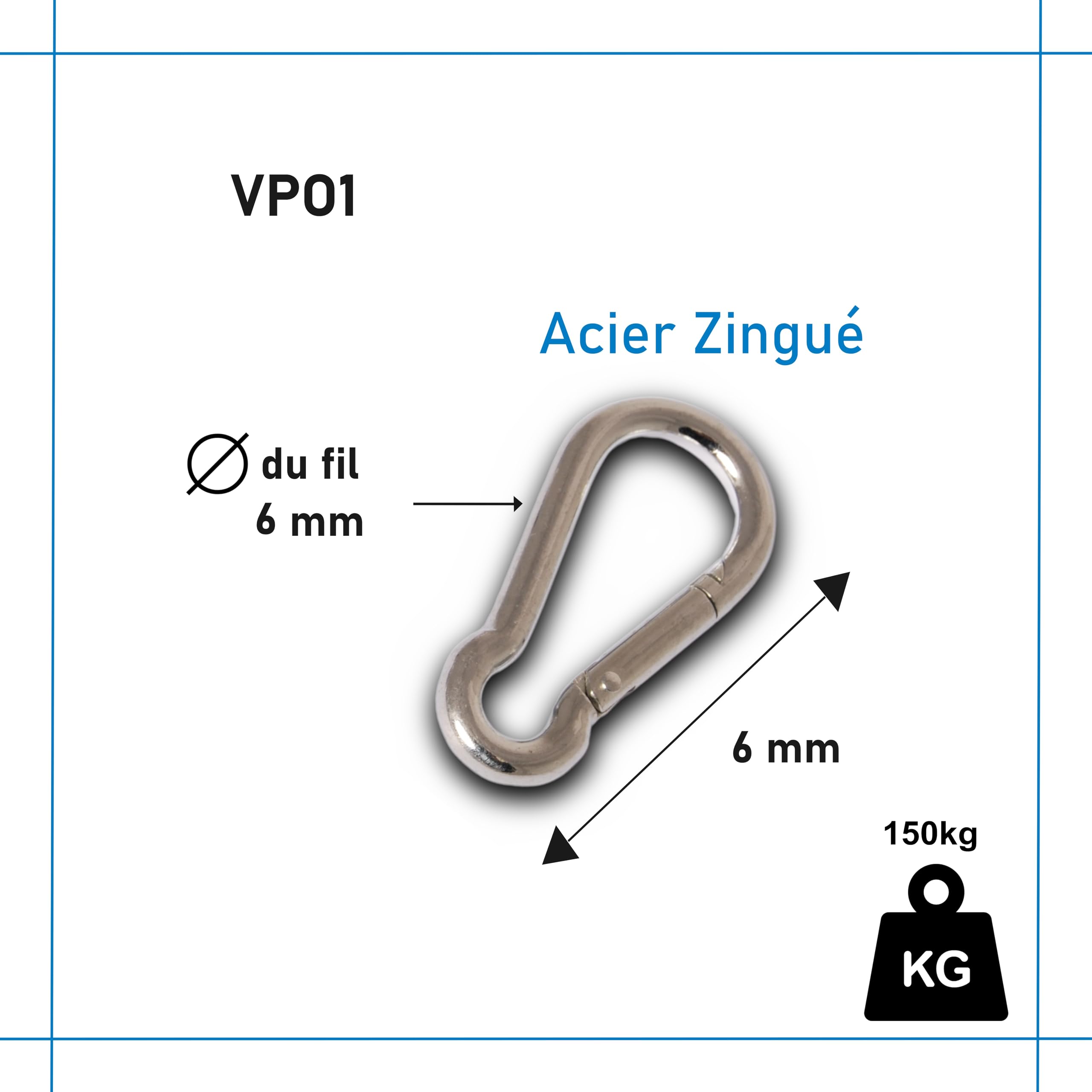 Moschettone Corto In Ottone Massiccio 60x25mm – Occhiello Angolare