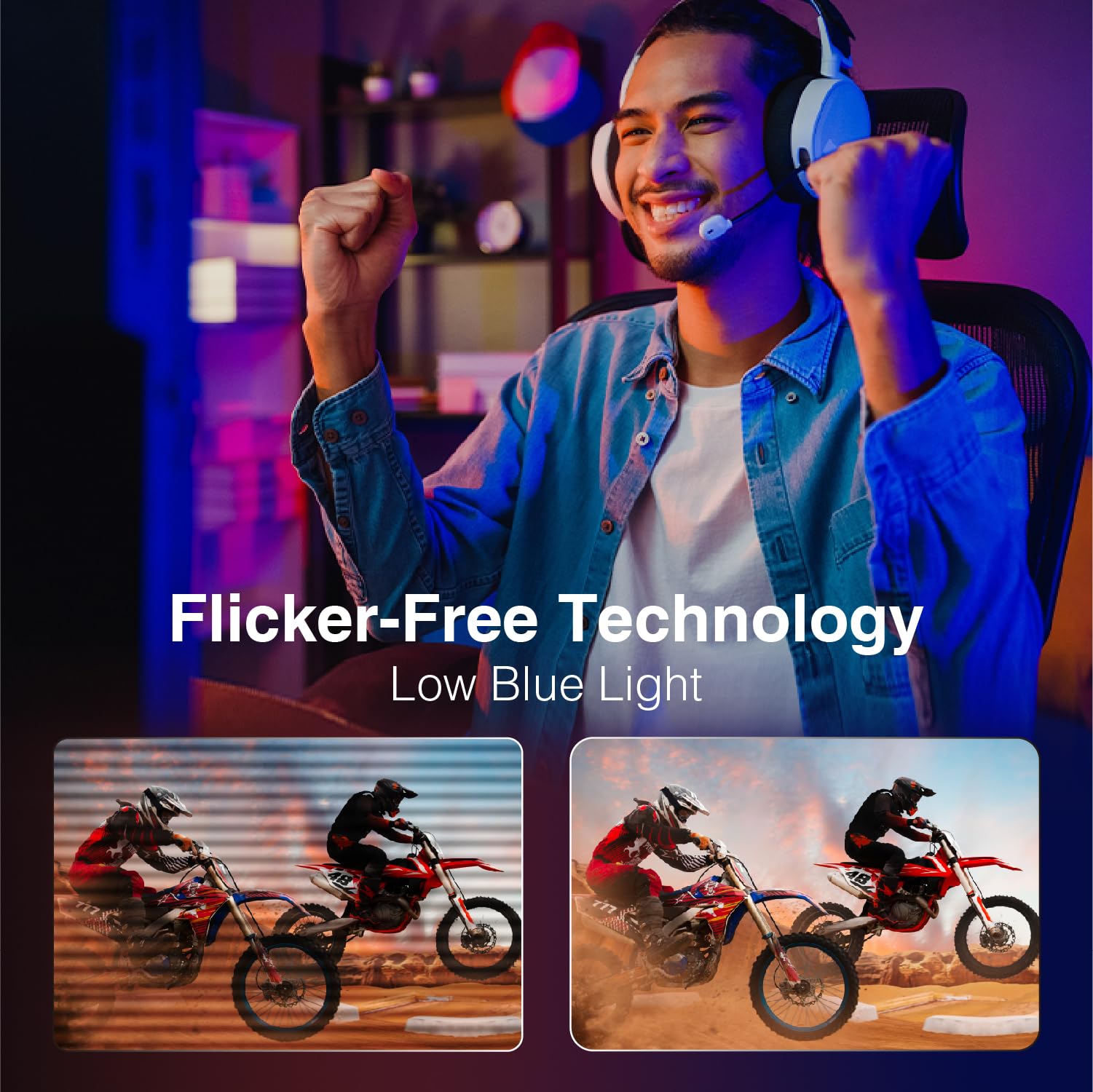 ArcticPro 22 inch 144Hz 100Hz Monitor, Full HD (1920 x 1080p) Computer Monitor, 105% sRGB, 3000:1 Contrast, 3-Sided Frameless, Ultra Slim, VESA, LowBlue Mode, Tilt Adjust, HDMI *1, VGA*1: 24 inch 24" 144Hz FHD IPS