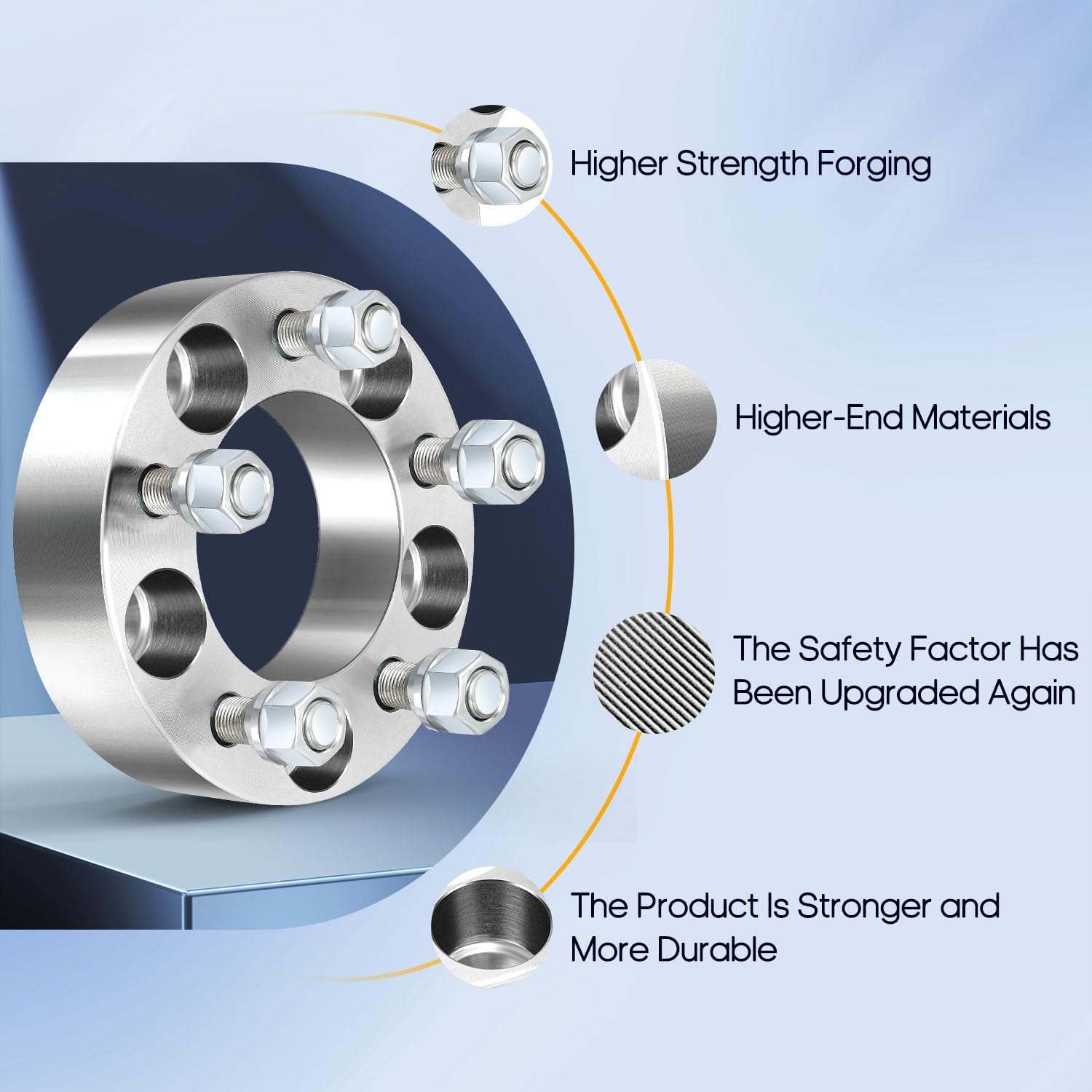 OCPTY 5x4.5 to 5x4.5 Wheel Spacers 1.5 inch 5x114.3 spacers with 1/2 Studs 5lug fit for 1965-2014 for for Mustang 2010-2014 for for Taurus 2pcs