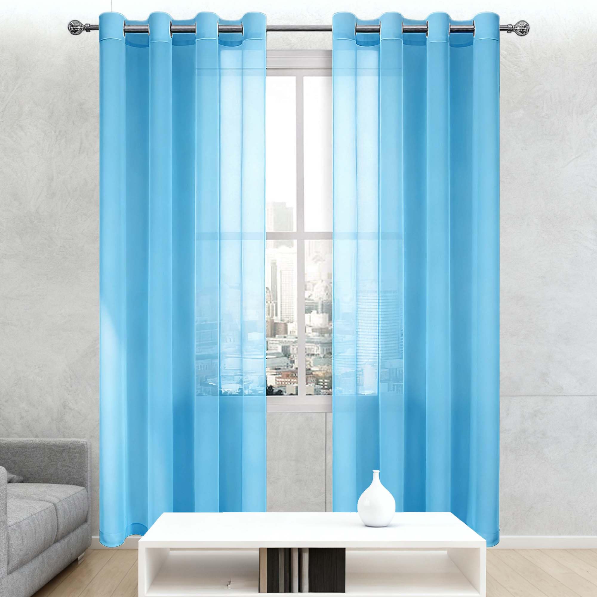 Rideaux voilages 160x165 cm effet moderne pour créer une ambiance zen dans la chambre