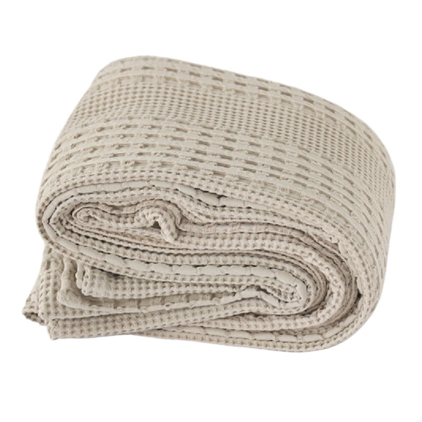 YGLEEULI Muslin Throw Blanket Hive Muslin Cotton Blankets For Beds, Waffle Plaid, Car, Nap, Couch, Sofa, Throw, Soft Home Cover Sheet, Bedspreads, Pillowcase(Beige,160x220cm)