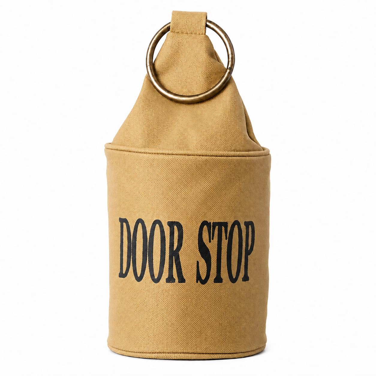 CKB LTD Fabric Door Stopper – Heavy 2.5kg Weighted Interior Decorative Door Stop - Non-Scratch Floor Door Holder for Home, Office Carpet & Hard Floors (Brown Barrel)