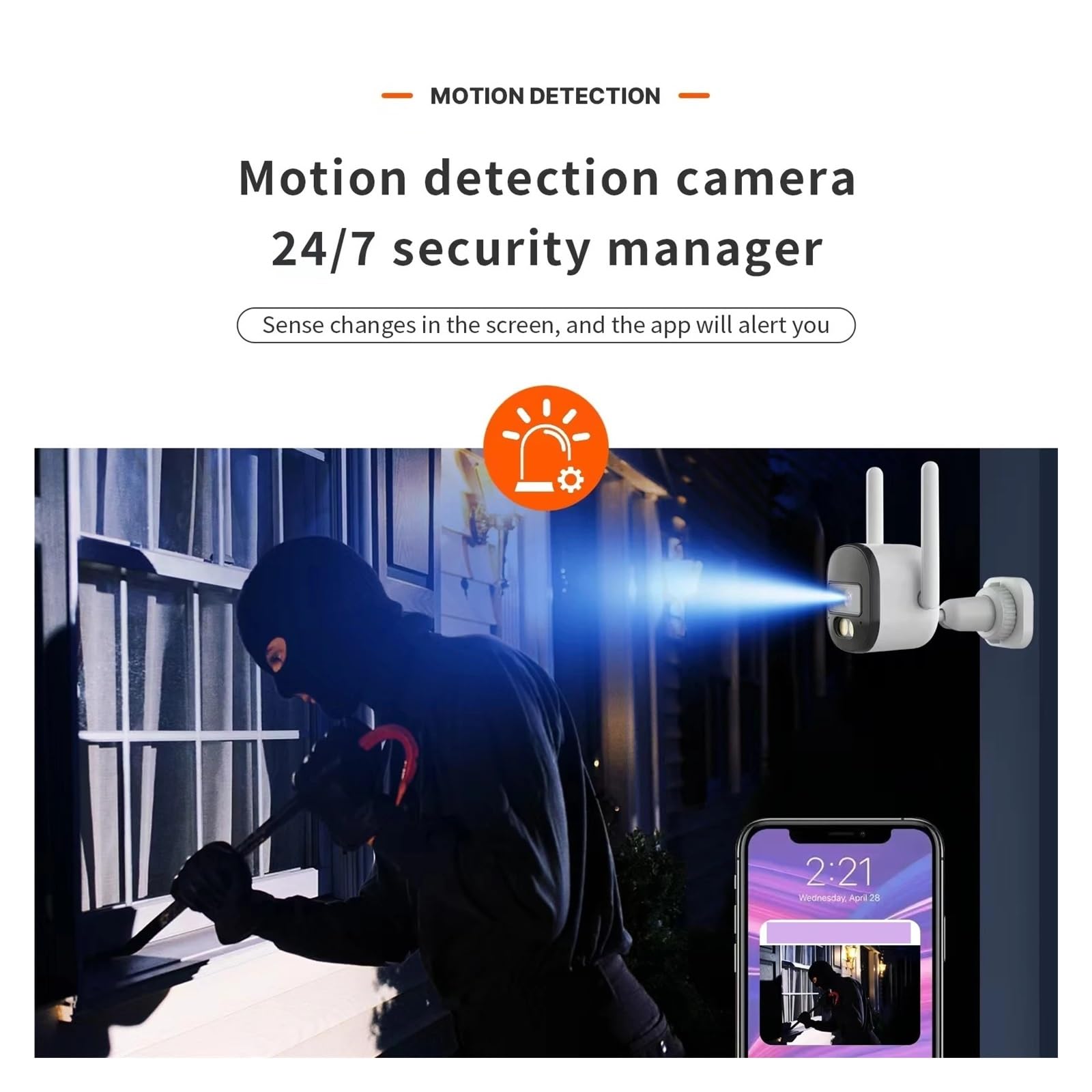 Caméra De Surveillance De Sécurité IP Intelligente Extérieure WiFi PTZ 5MP
