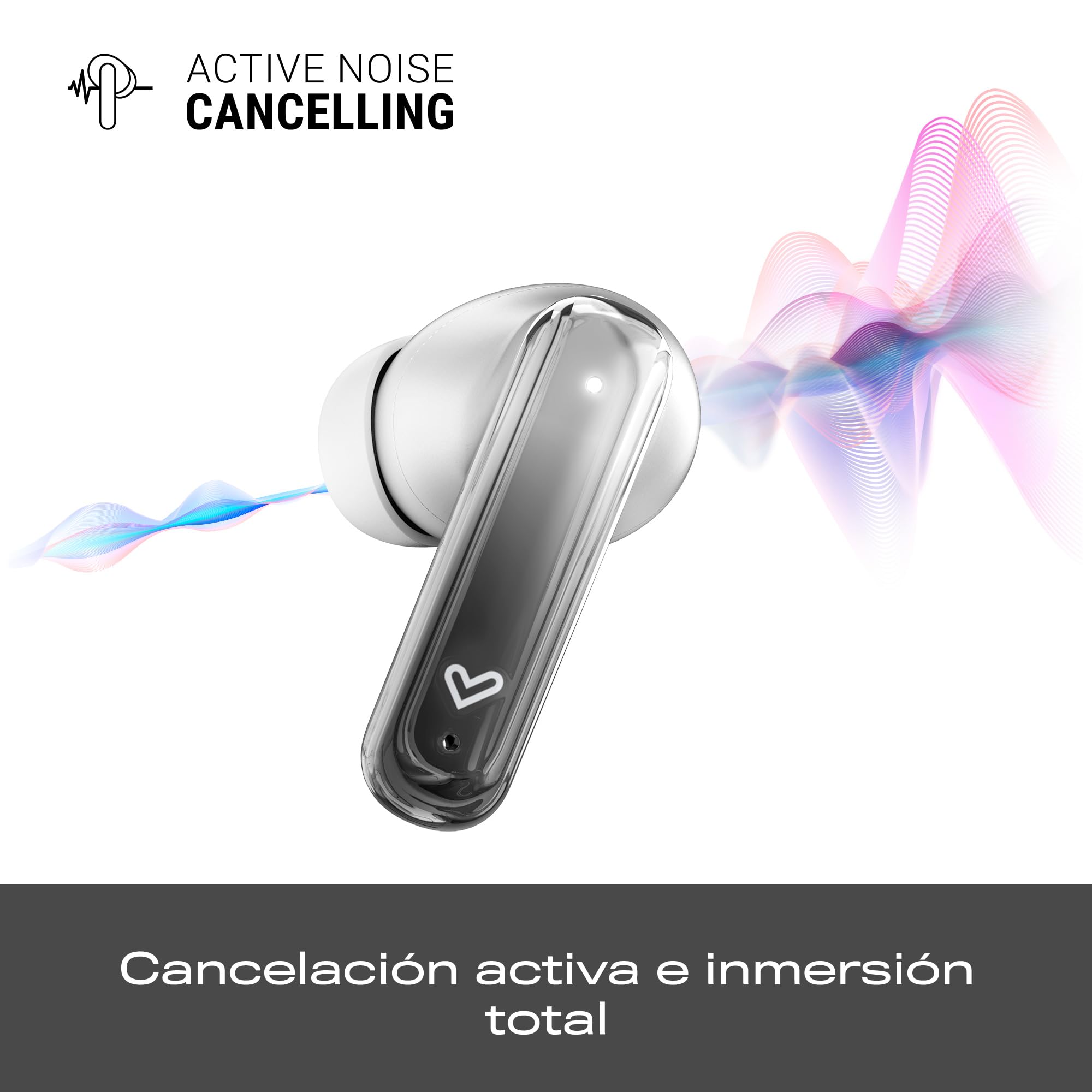Energy Sistem ScreenSound – Auriculares True Wireless con ANC, Bluetooth 5.4, True Wireless Stereo, 25 Horas de batería y con Estuche de Carga con Pantalla Inteligente