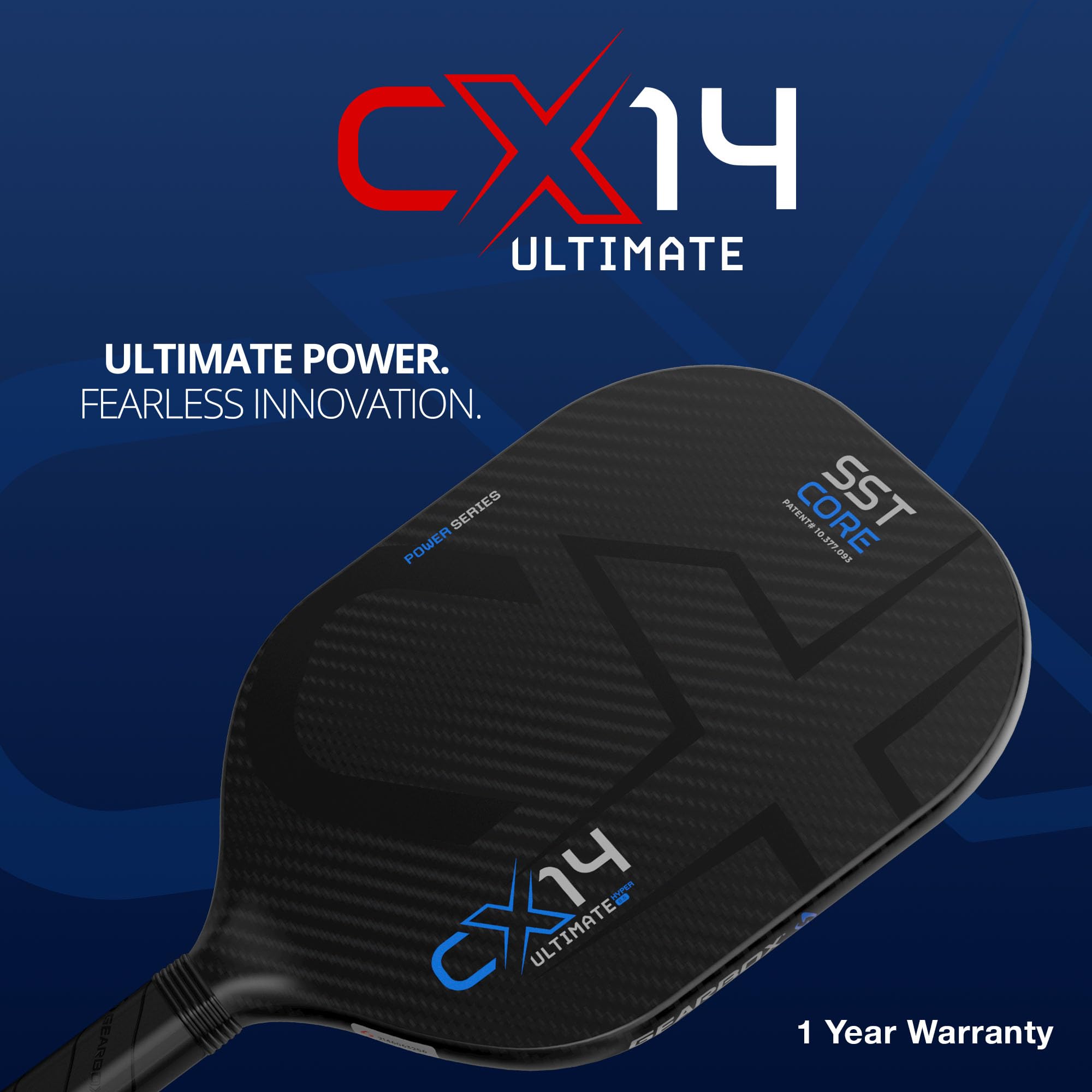 Amazon.com : Gearbox CX14H Ultimate Power Hyper Pickleball Paddle