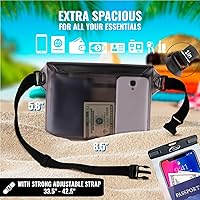 Vista 5 de AiRunTech Riñonera impermeable, bolsa impermeable para iPhone 16 15 14 13 12 11 Pro Max, bolsa seca IPX8 para esnórquel, playa, crucero, kayak