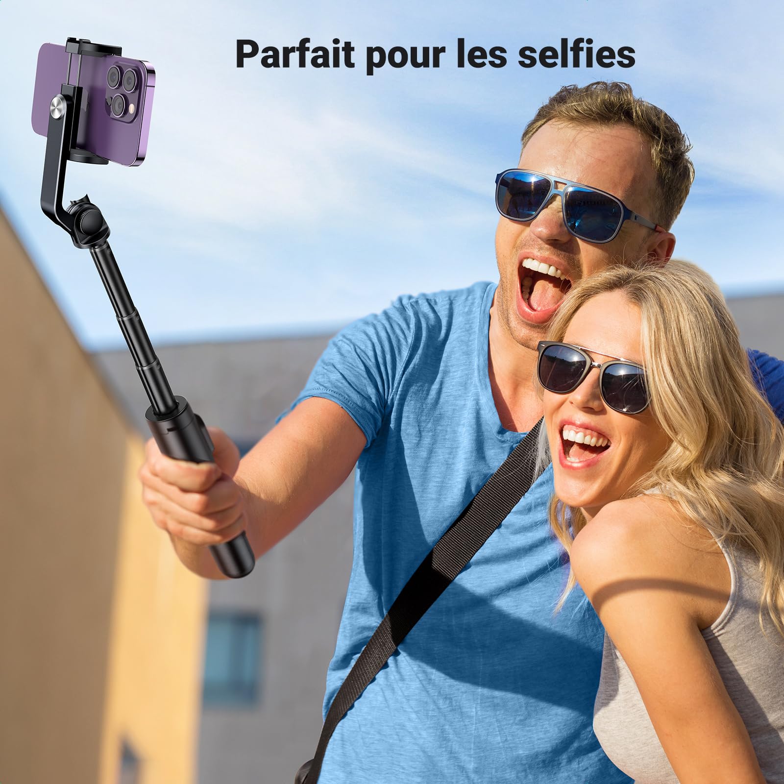 UGREEN Pérche Selfie Bluetooth 3 en 1 Trépied Selfie Stick Extensible Monopode Réglable avec Télécommande sans Fil Amovible Compatible avec iPhone 16 Plus Pro Max Galaxy S24 Ultra Phones Cameras