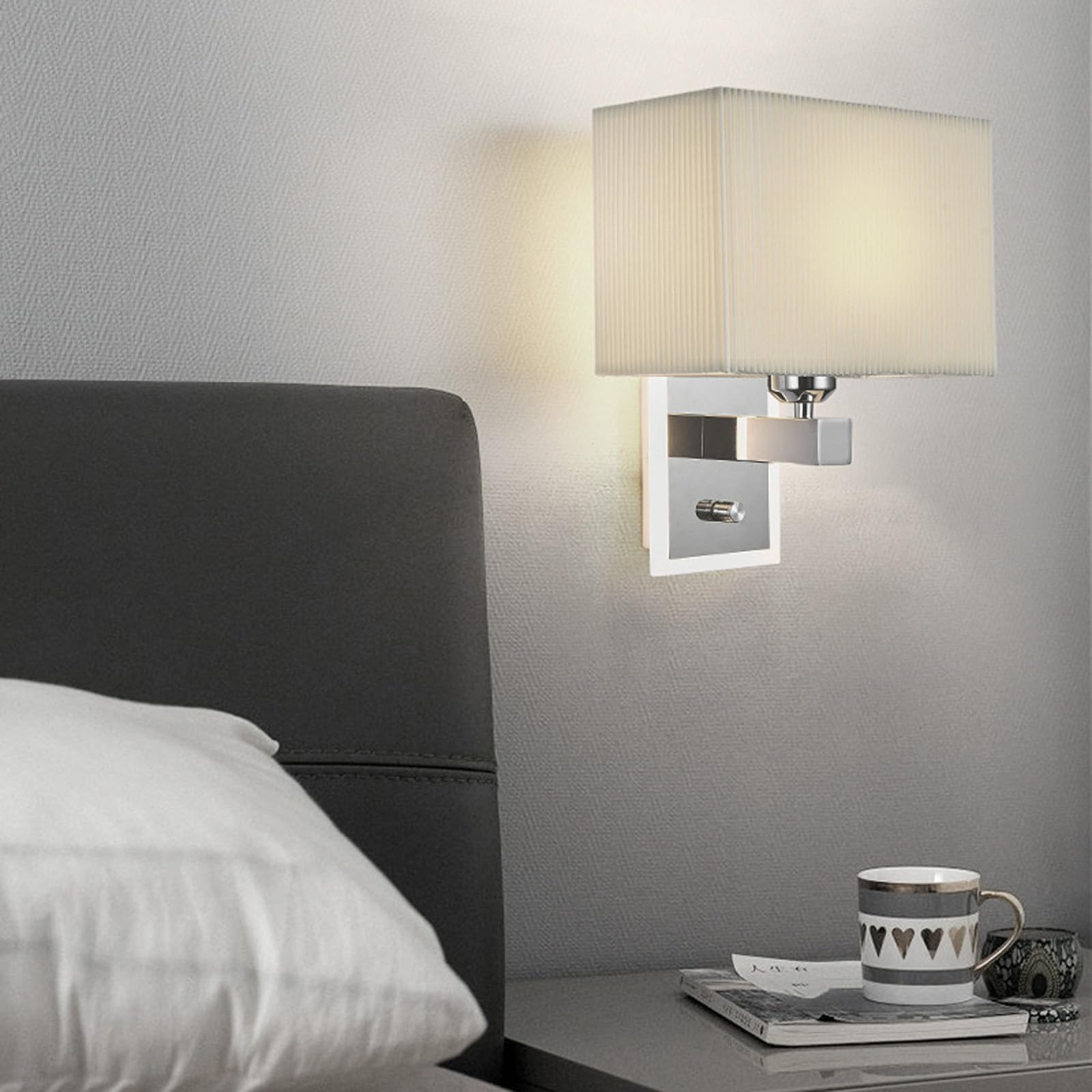 Aplique de pared LED retro industrial con interruptor y luz blanca para interior 8